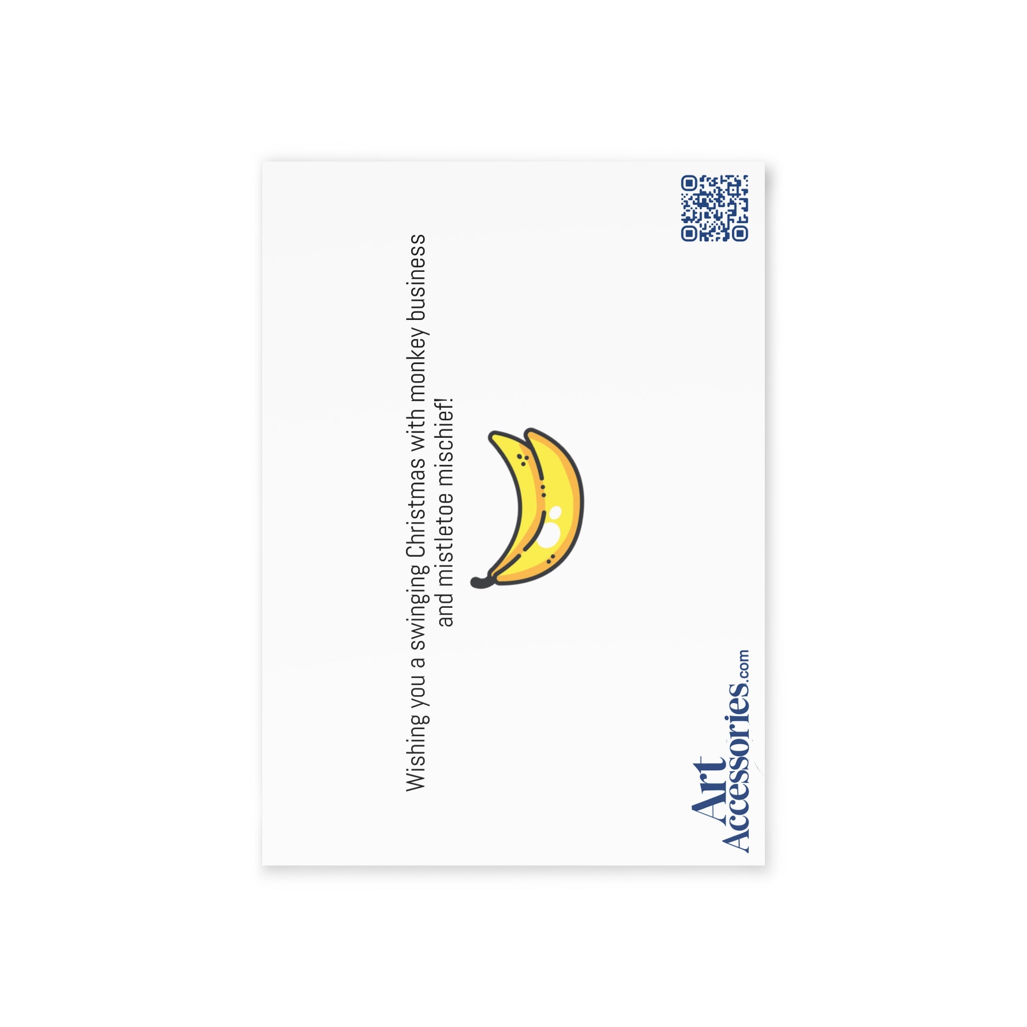 Festive Monkey Holiday Cards - Cute Two-Sided Christmas Greetings, Animal-Themed Greetings, Fun Holiday Stationery, Card Set, Seasonal Decor