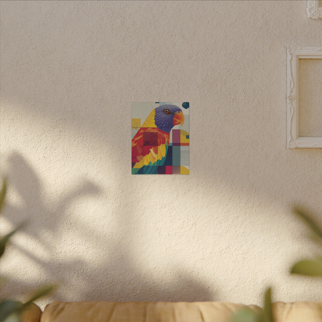 Prismatic Parrot: Geometric Abstract Art, Modern Colorful Bird Print   |    Custom Orders Available