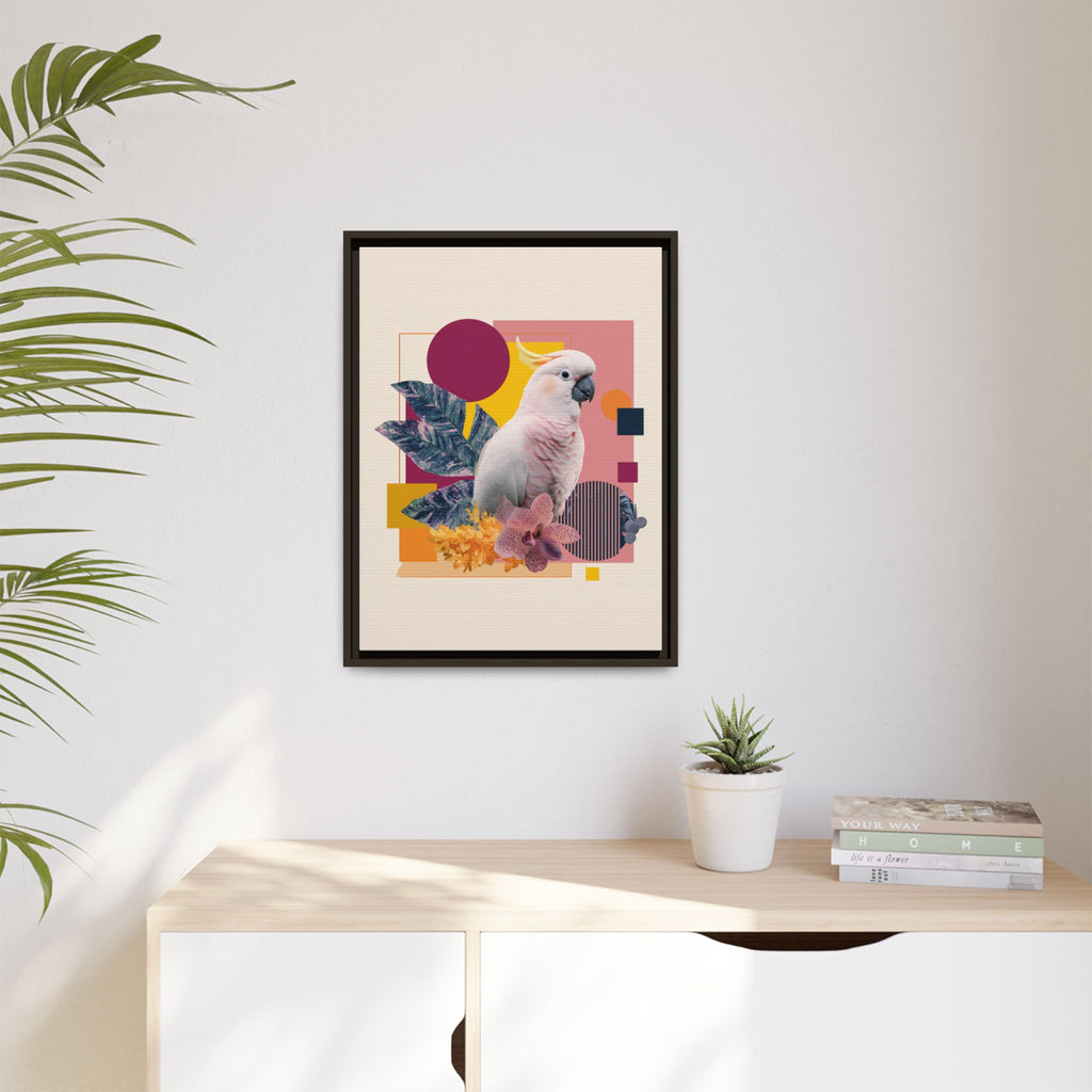 Cockatoo in Geometric Paradise: Tropical Avian Design, Modern Abstract Art   |    Custom Orders Available