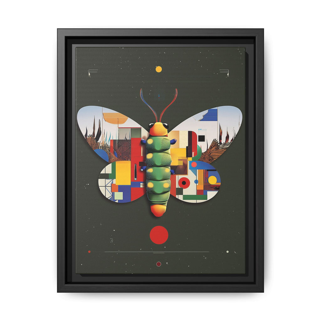 Geometric Butterfly Framed Print : Digital Cubist Interpretation, Modernist Entomological Design   |  Personalized & Custom Orders Available