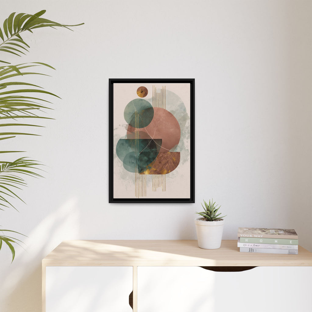 Translucent Geometries: Abstract Circles, Mid-Century Minimalism, Watercolor Layers   |   Custom Orders Accepted