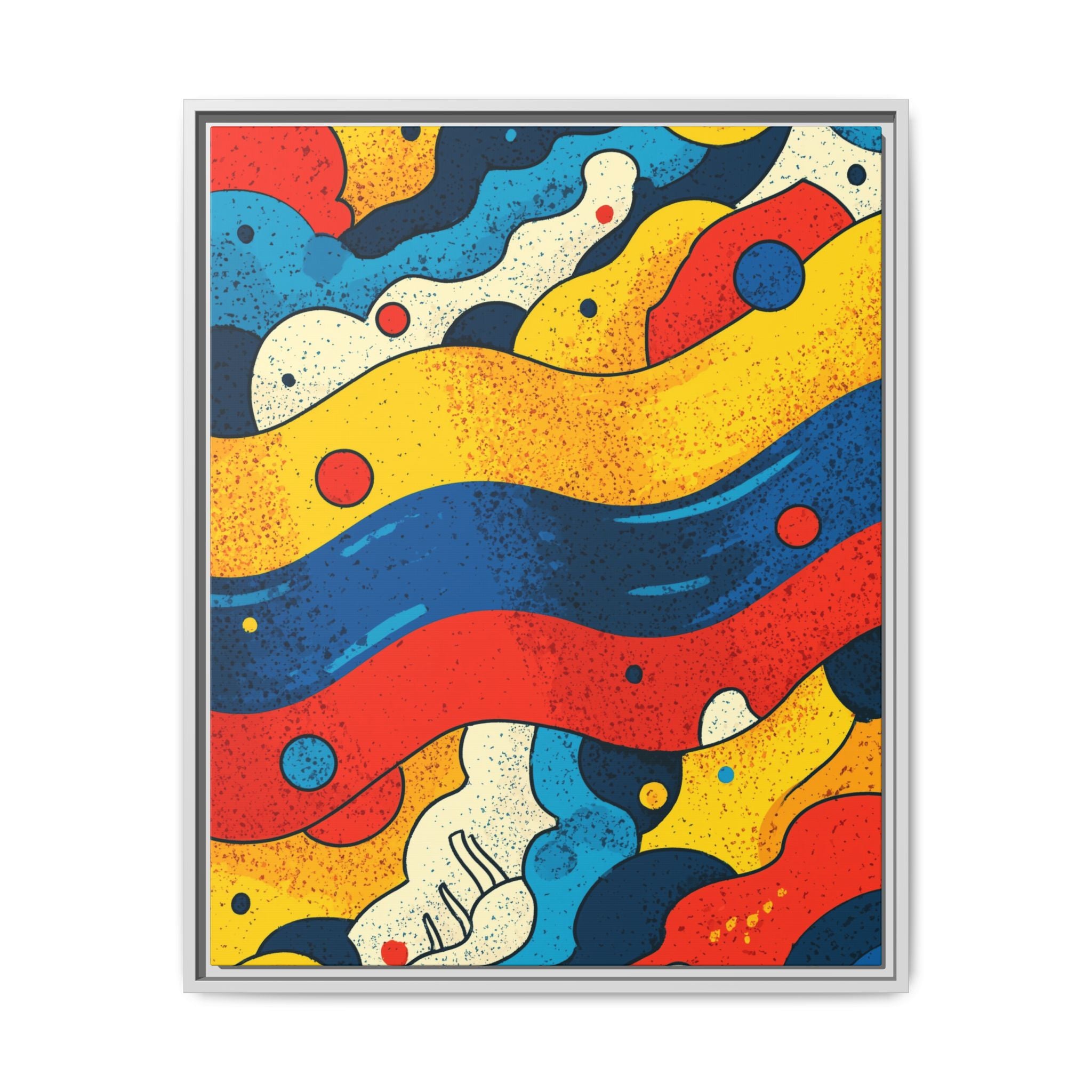 Wave Rhythms: Chromatic Abstraction, Vintage Screen Print Textures, Dynamic Color Composition   |   Custom Orders Accepted