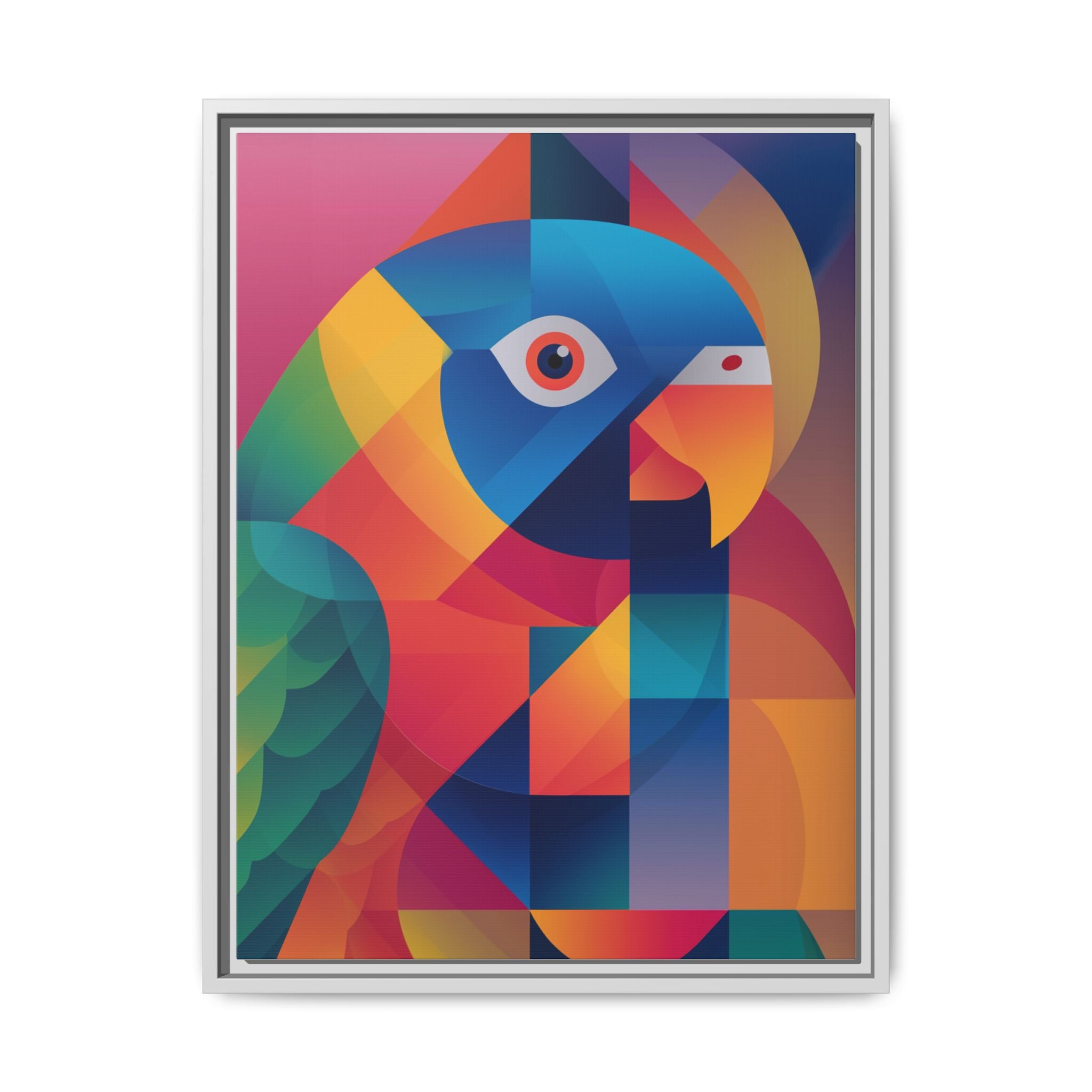 Prismatic Parrot: Cubist Deconstruction, Geometric Color Explosion   |  Personalized & Custom Orders Available