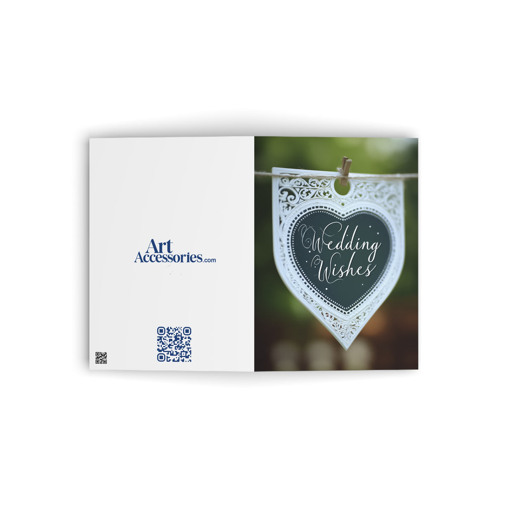Wedding Wishes Greeting Card — Elegant Heart Chalkboard Design