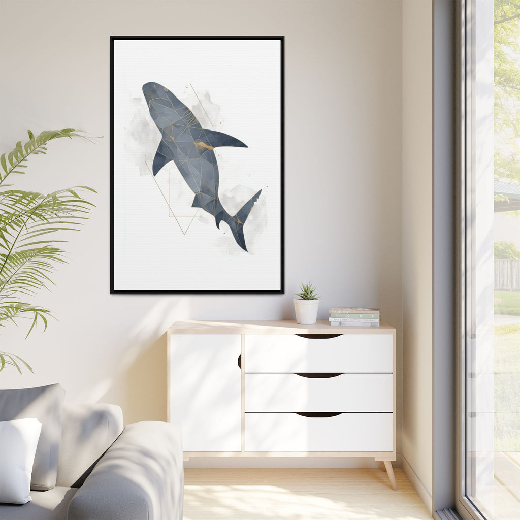 Aquatic Geometry: Shark Polygon Abstraction, Oceanic Digital Art   |  Personalized & Custom Orders Available