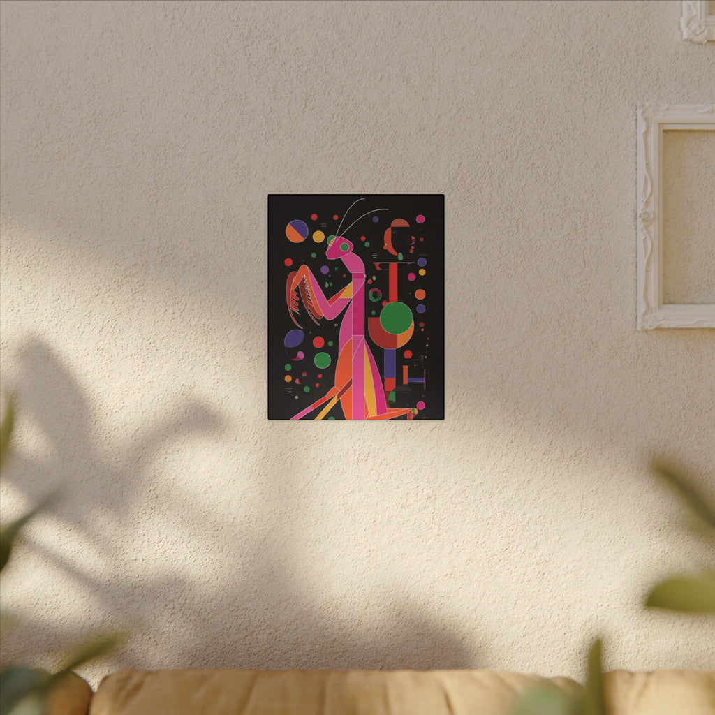 Geometric Mantis: Vibrant Abstract Insect Art, Modernist Design Collection   |    Custom Orders Available