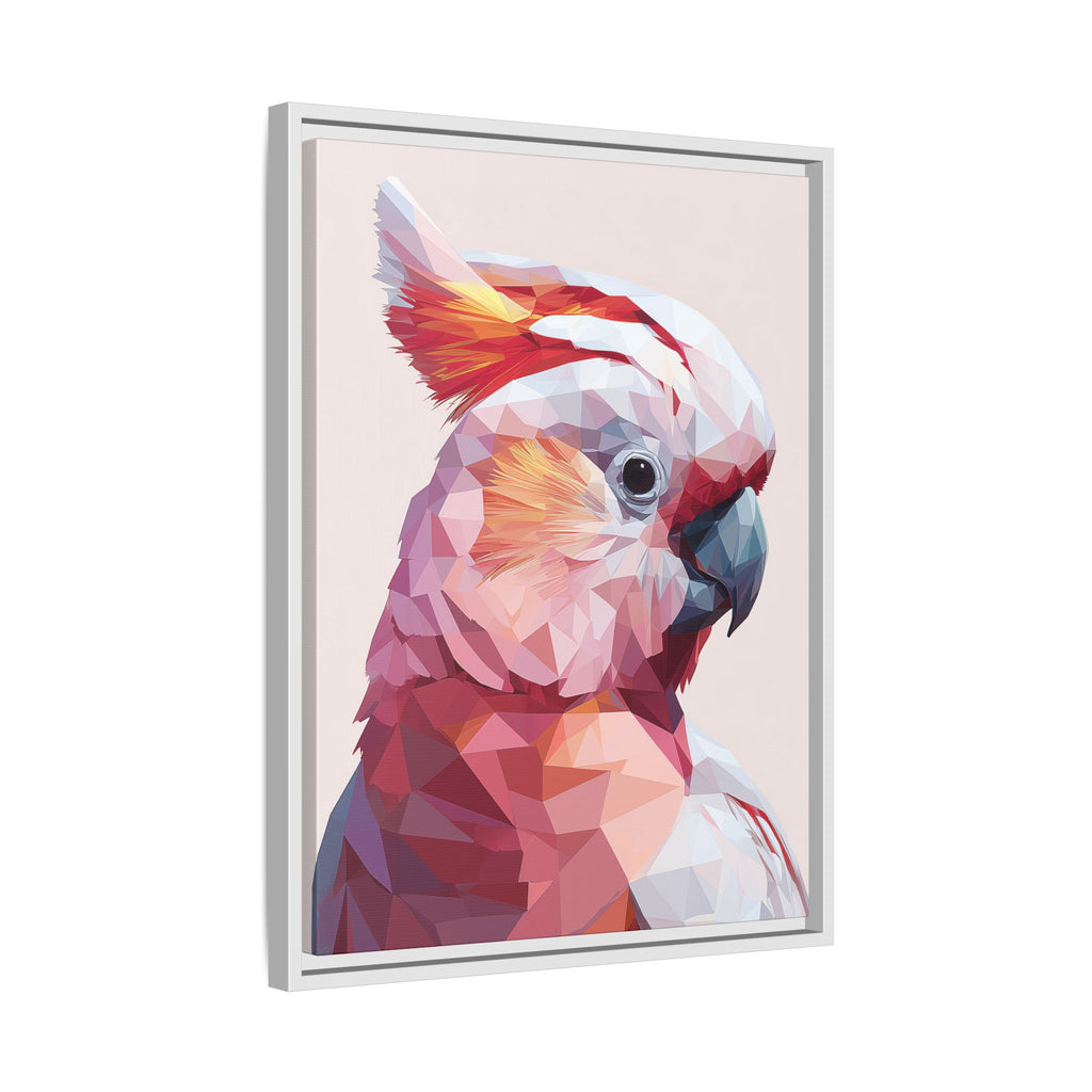 Prismatic Cockatoo: Geometric Bird Portrait, Low-Poly Digital Art   |  Personalized & Custom Orders Available