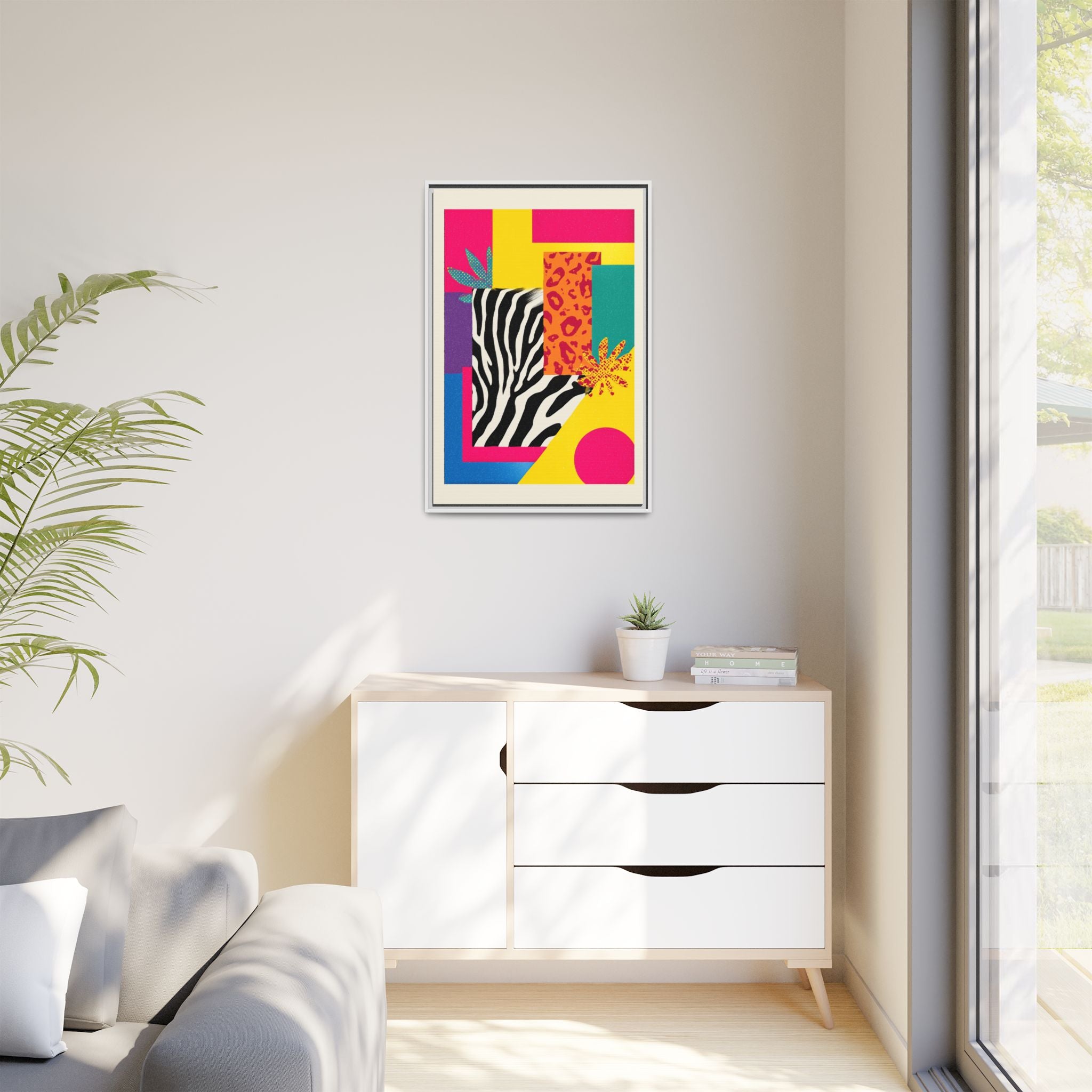 Zebra Stripes & Leopard Spots: 80s Pop Art Design, Memphis Style Graphic, Geometric Color Block Pattern   |   Custom Orders Accepted