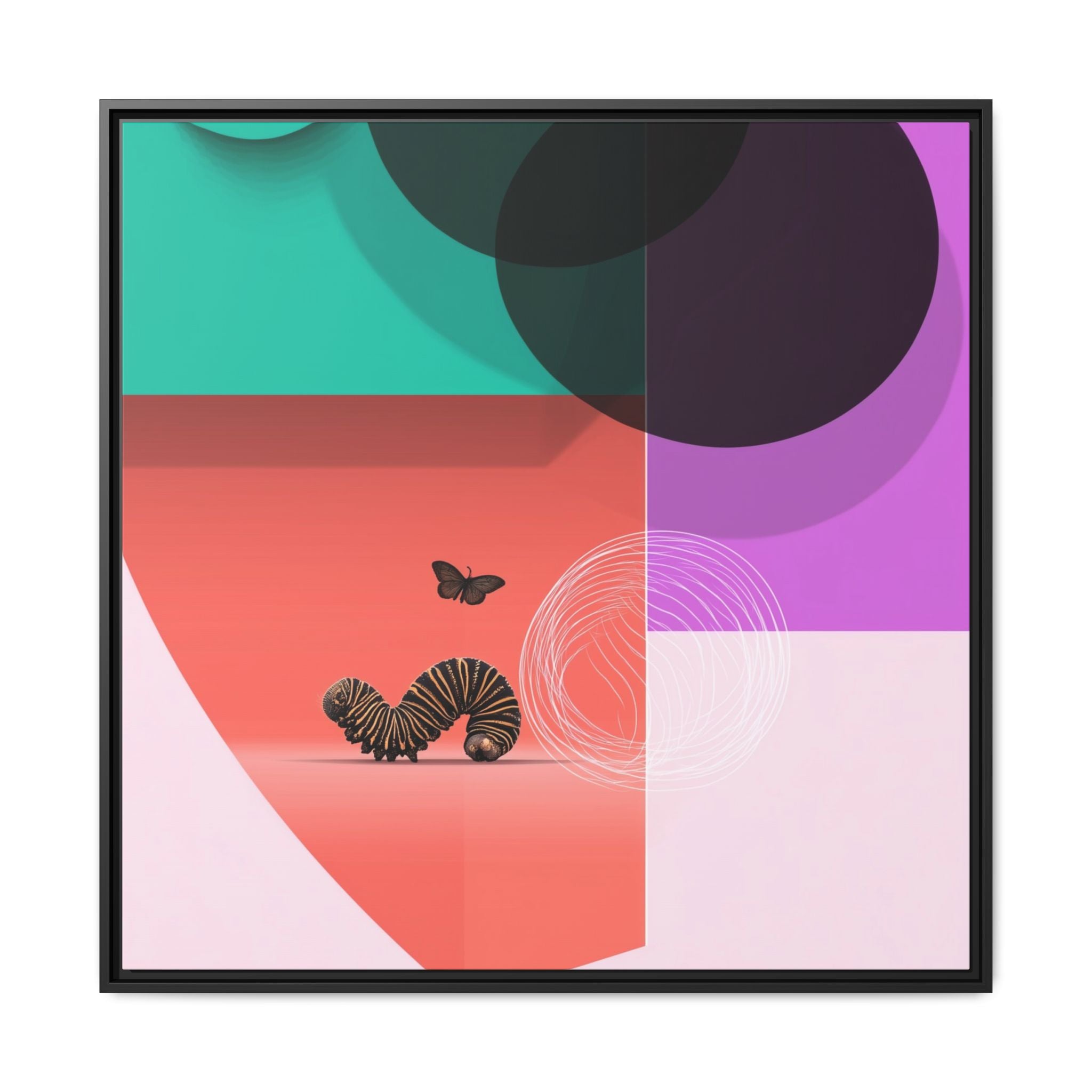 Metamorphosis in Color: Geometric Butterfly Transformation, Abstract Graphic Design   |    Custom Orders Available