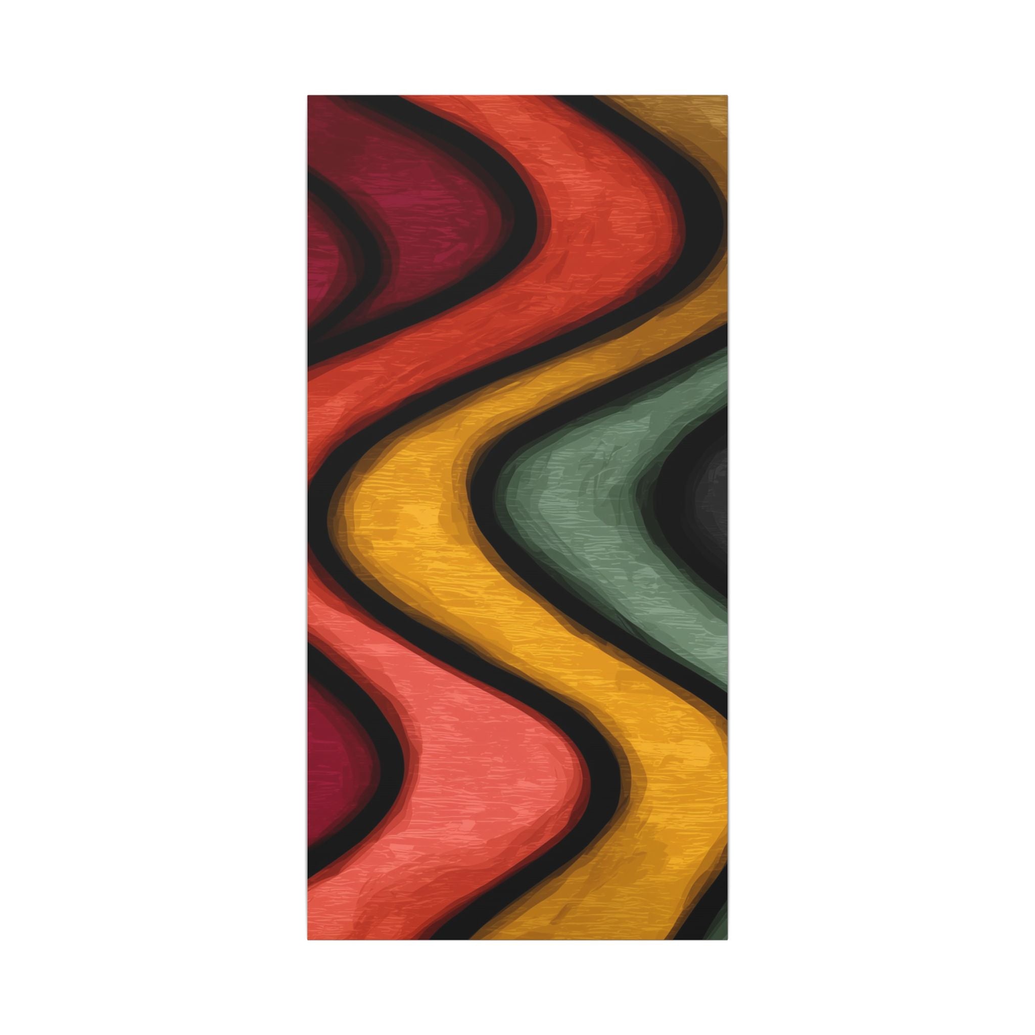 Autumnal Waves: Sinuous Organic Abstractions, Warm Color Landscape, Rhythmic Painterly Flow   |   Custom Orders Accepted