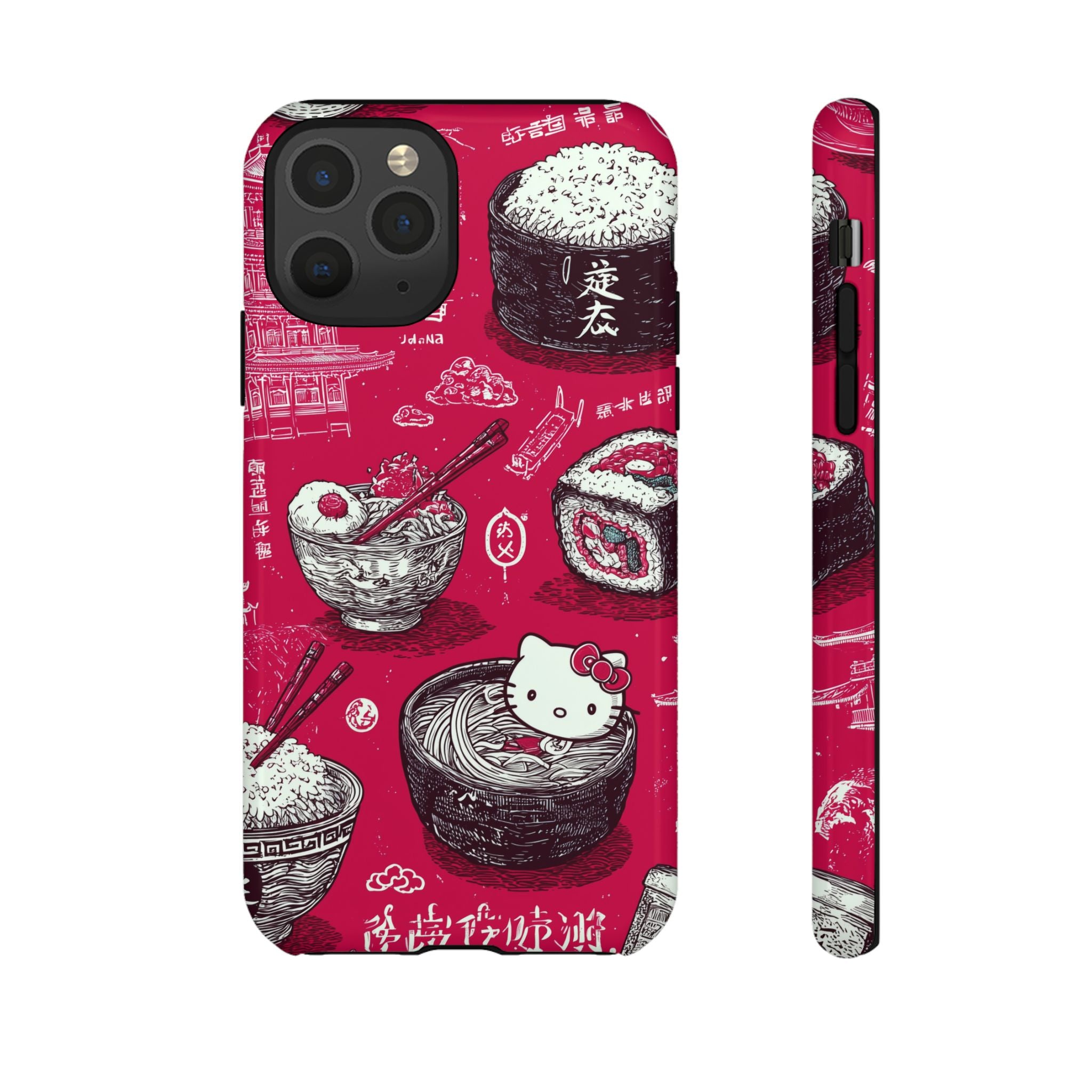 Japanese Kitty Vibrant Phone Case - Tough Case | Funky, Colorful, Unique Design for Personalization, Gift, Accessory, Protection, Trendy