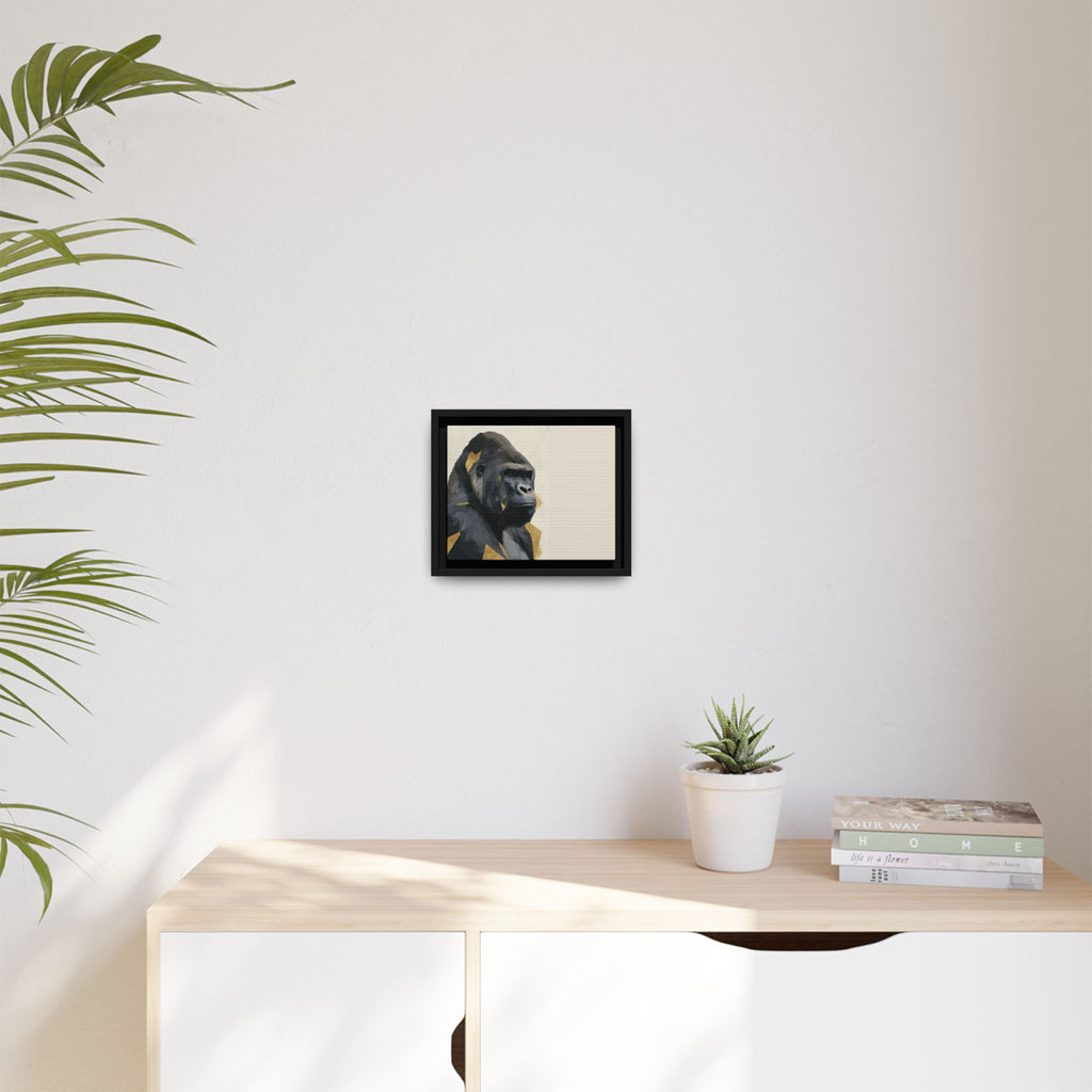 Primal Geometry: Polygonal Gorilla Portrait, Modern Metallic Wildlife Art   |  Personalized & Custom Orders Available
