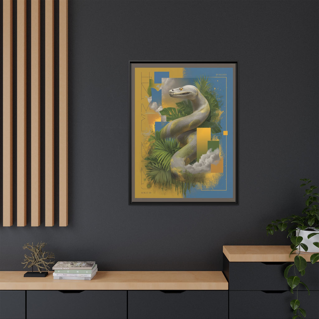 Serpent of Surreal Geometries: Tropical Hyperrealism, Digital Snake Illustration   |    Custom Orders Available