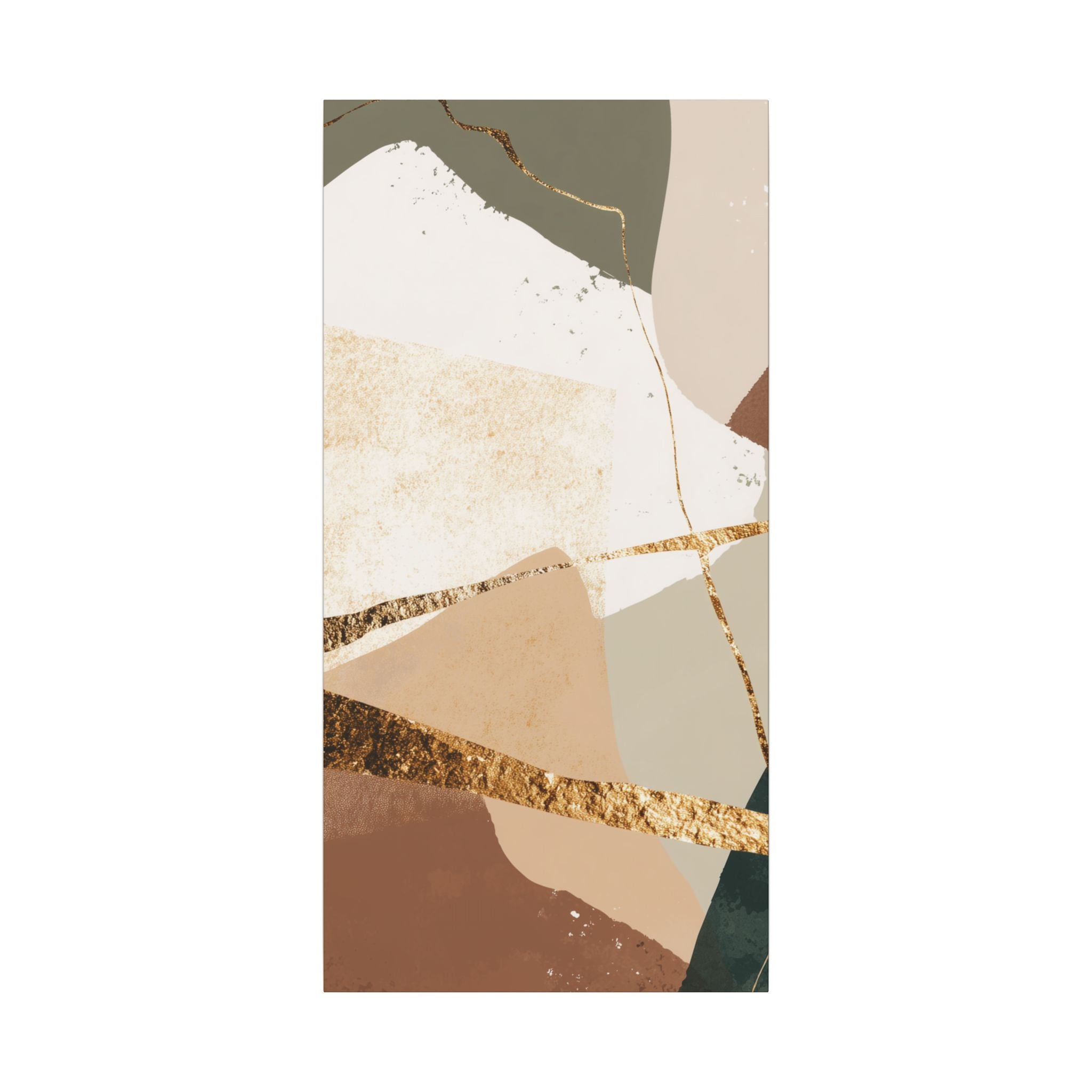 Canvas Print, Abstract Earthy Gold Wall Art, Modern Designer Home Decor, Stretched Matte Canvas; Thick, Multi-Size, Office Decor