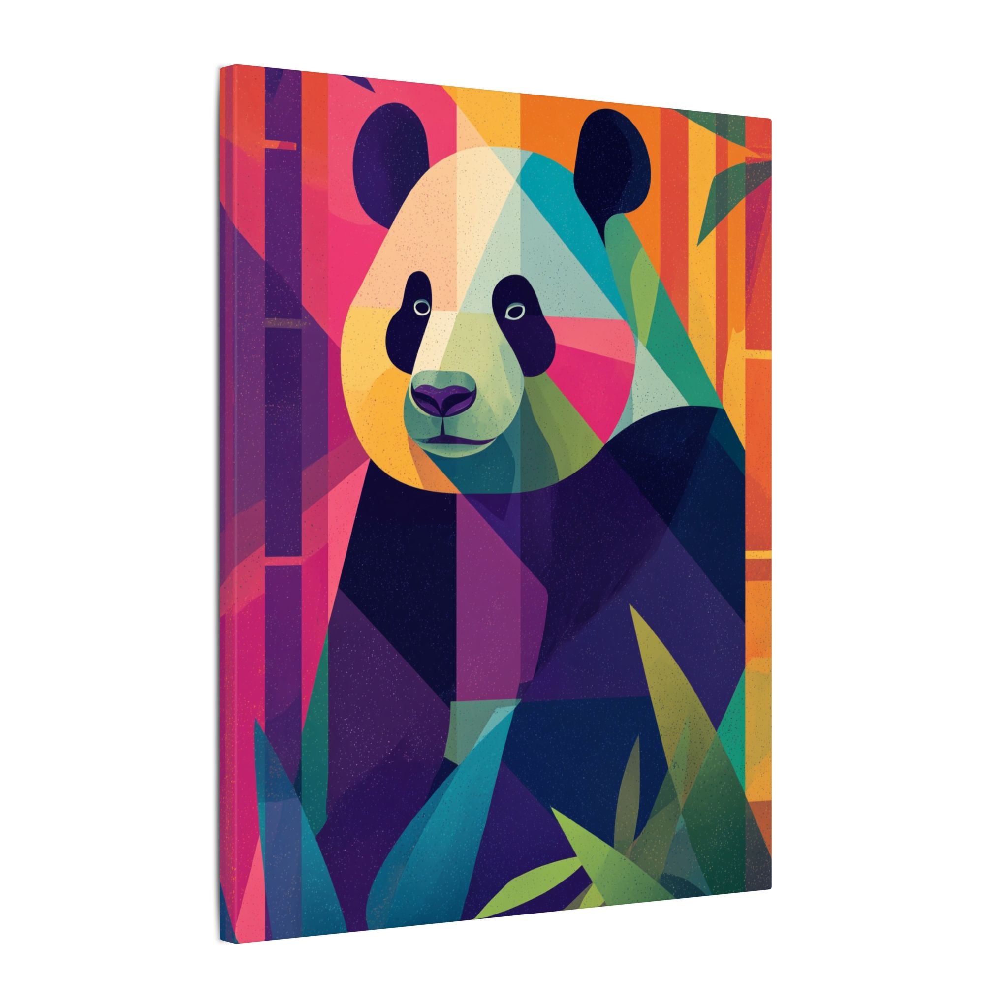 Fragmented Panda: Geometric Wildlife Art, Polygonal Design Illustration, Contemporary Color Mosaic   |  Personalized & Custom Orders
