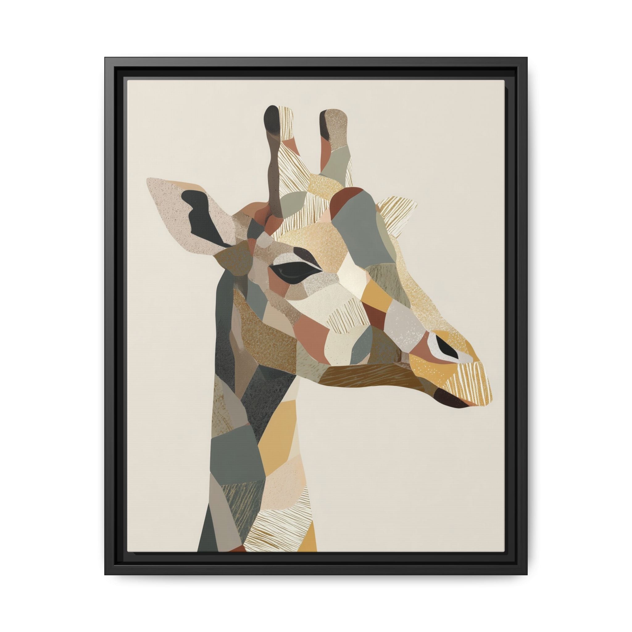 Geometric Giraffe: Cubist Wildlife Abstraction, Polygon Animal Portrait   |  Personalized & Custom Orders Available