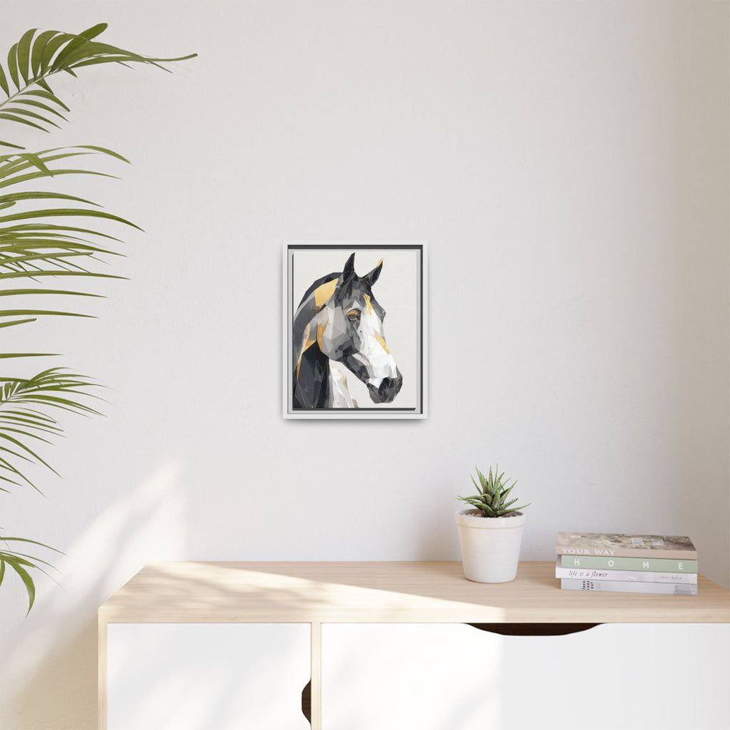 Geometric Equine Framed Print : Polygonal Horse Portrait, Modern Abstract Geometric Art   |  Personalized & Custom Orders Available