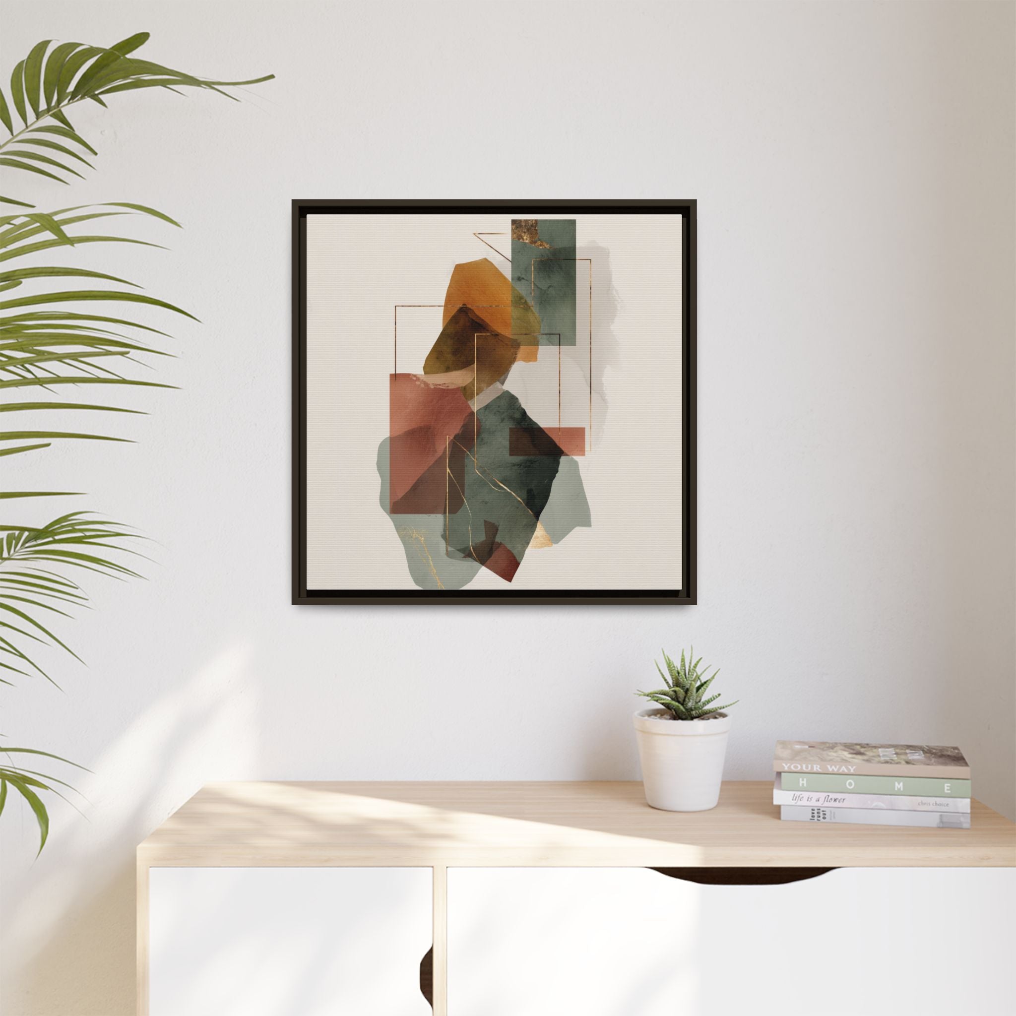 Harmonic Geometries: Architectural Abstraction, Earthy Palette, Minimalist Composition   |   Custom Orders Accepted