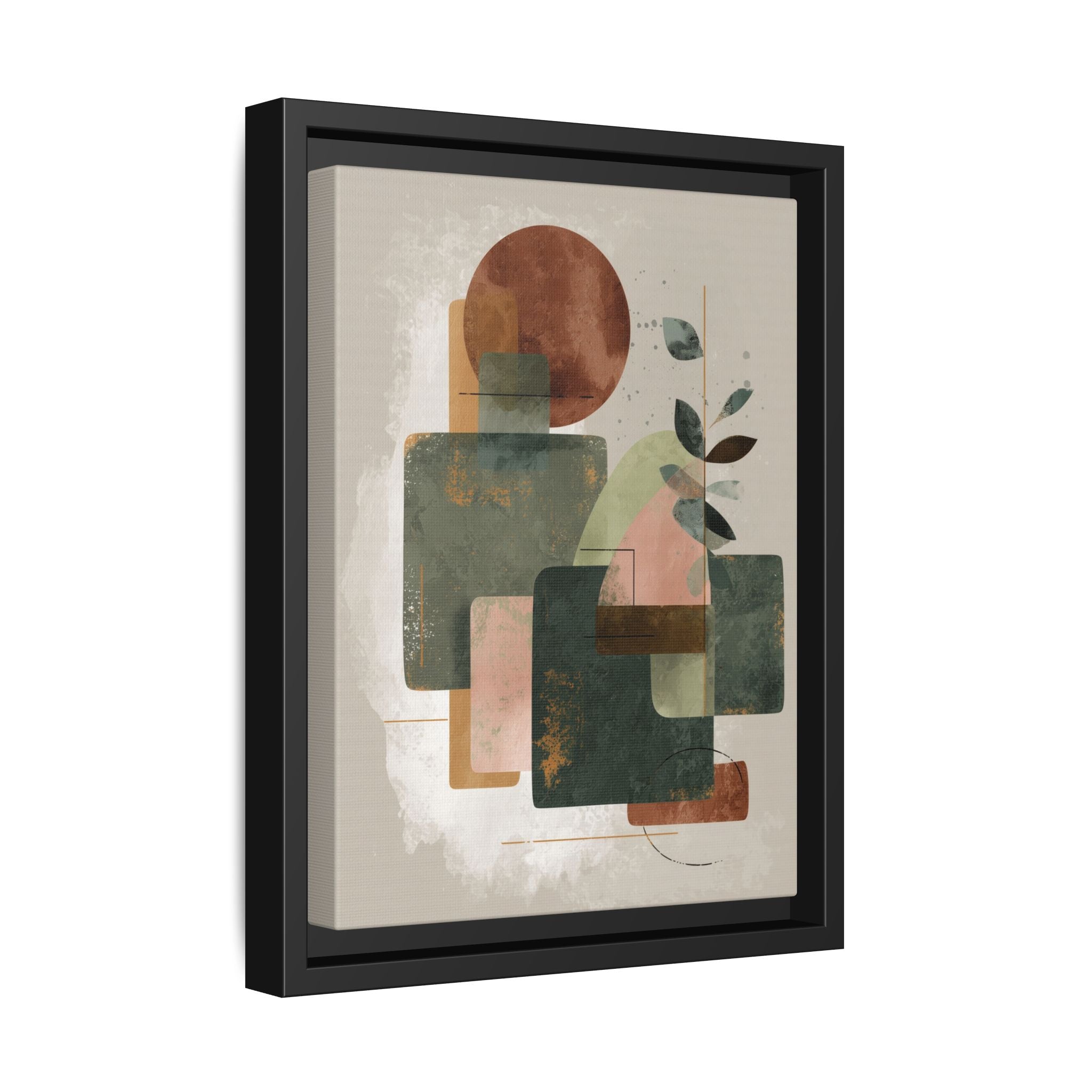 Geometric Harmony: Abstract Watercolor Composition, Mid-Century Modern Design, Organic Shapes   |   Custom Orders Accepted