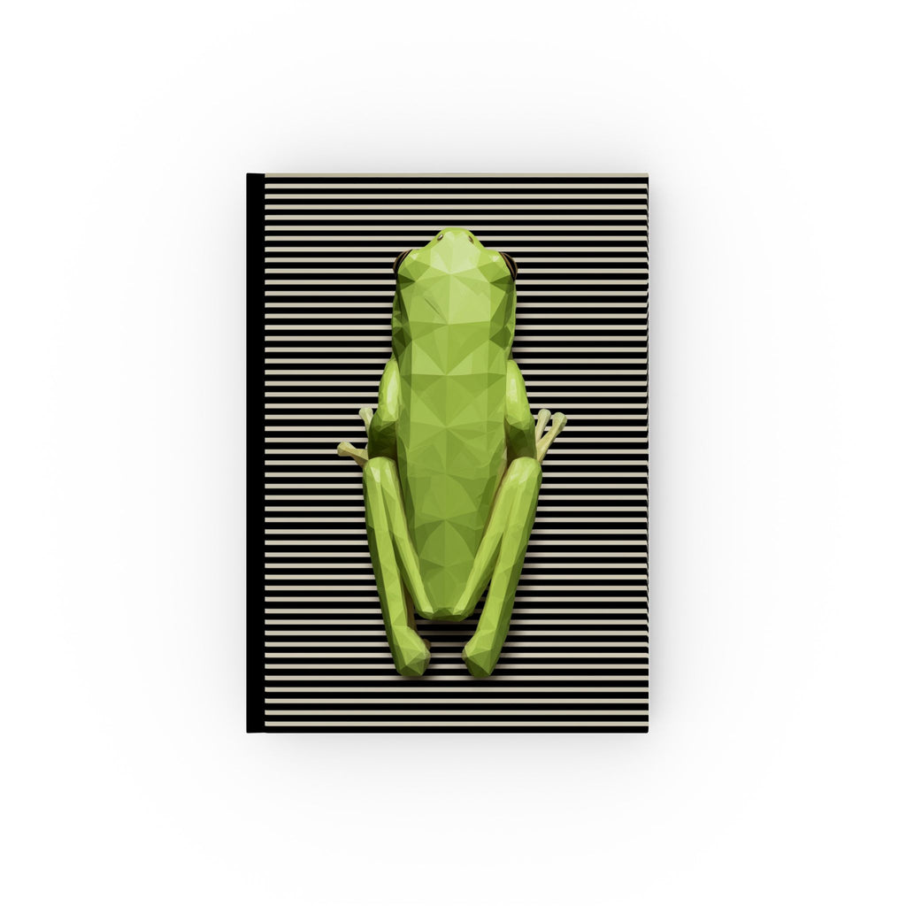 Personalized Amphibian Geometry Journal : Low-Poly Frog Portrait, Geometric Digital Art Personalized Journal   |     Custom Orders Accepted