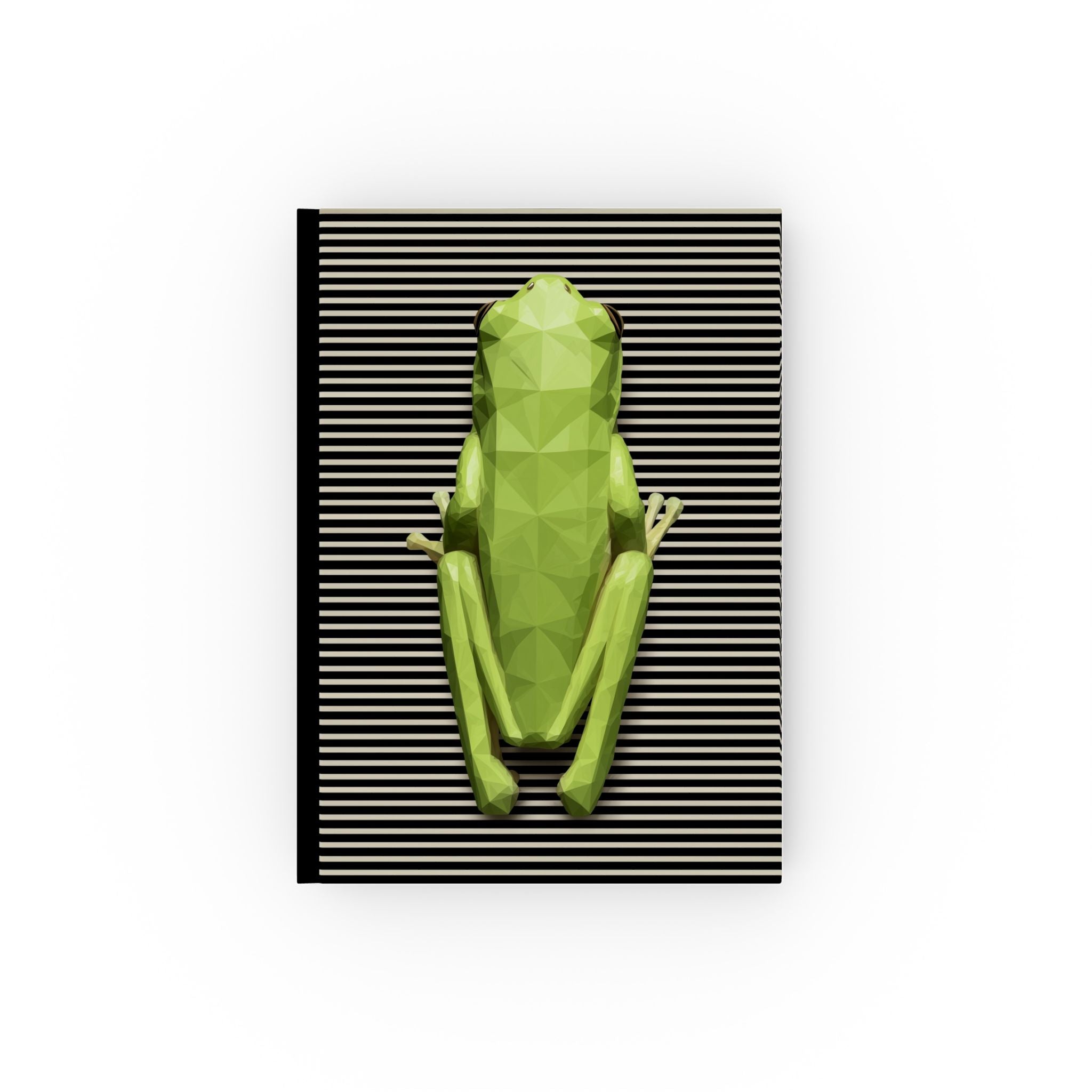 Personalized Amphibian Geometry Journal : Low-Poly Frog Portrait, Geometric Digital Art Personalized Journal   |     Custom Orders Accepted