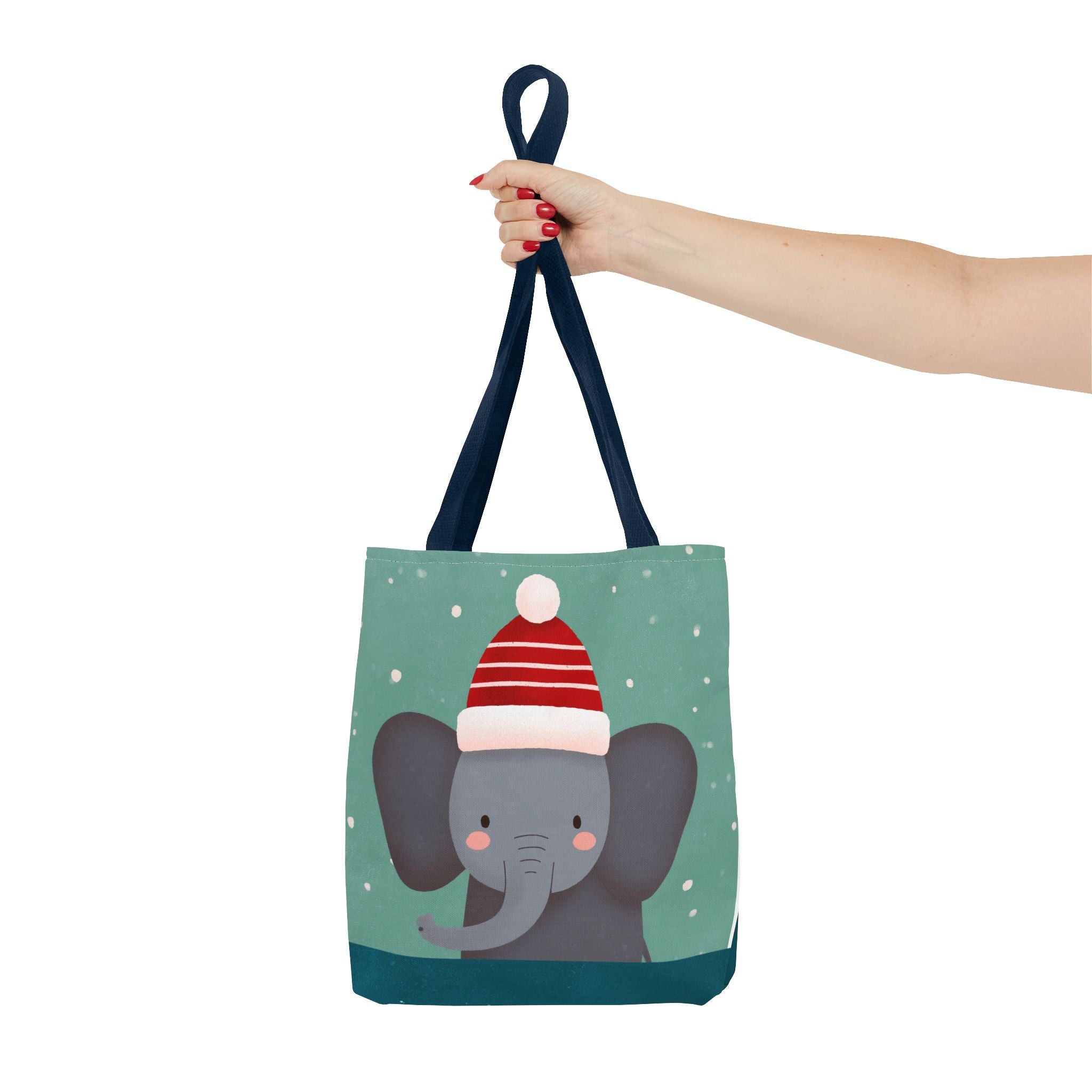 Cute Christmas Elephant Tote Bag (AOP)