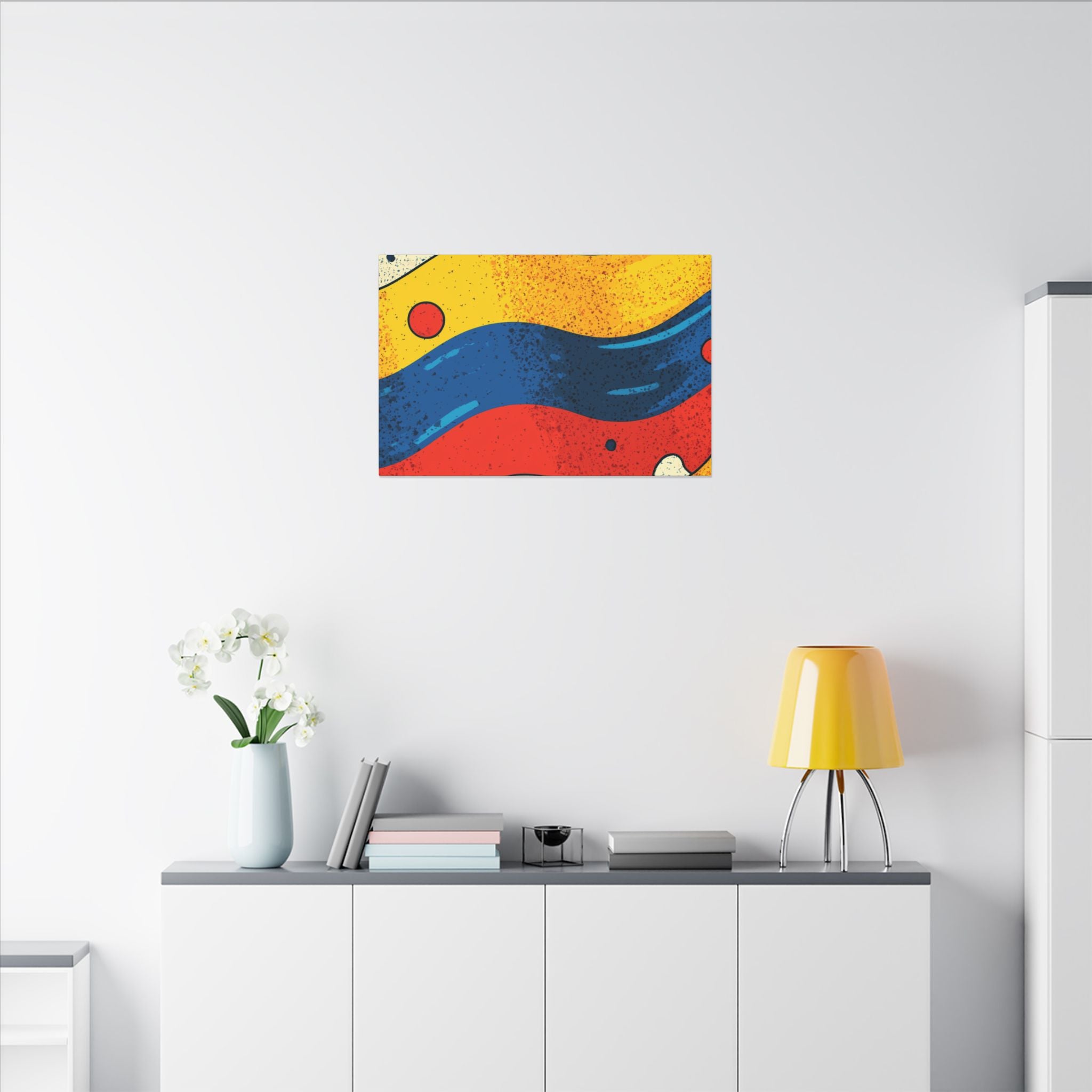 Fluid Dynamics: Retro Abstract Shapes, Mid-Century Modern Motion, Geometric Color Waves   |   Custom Orders Accepted