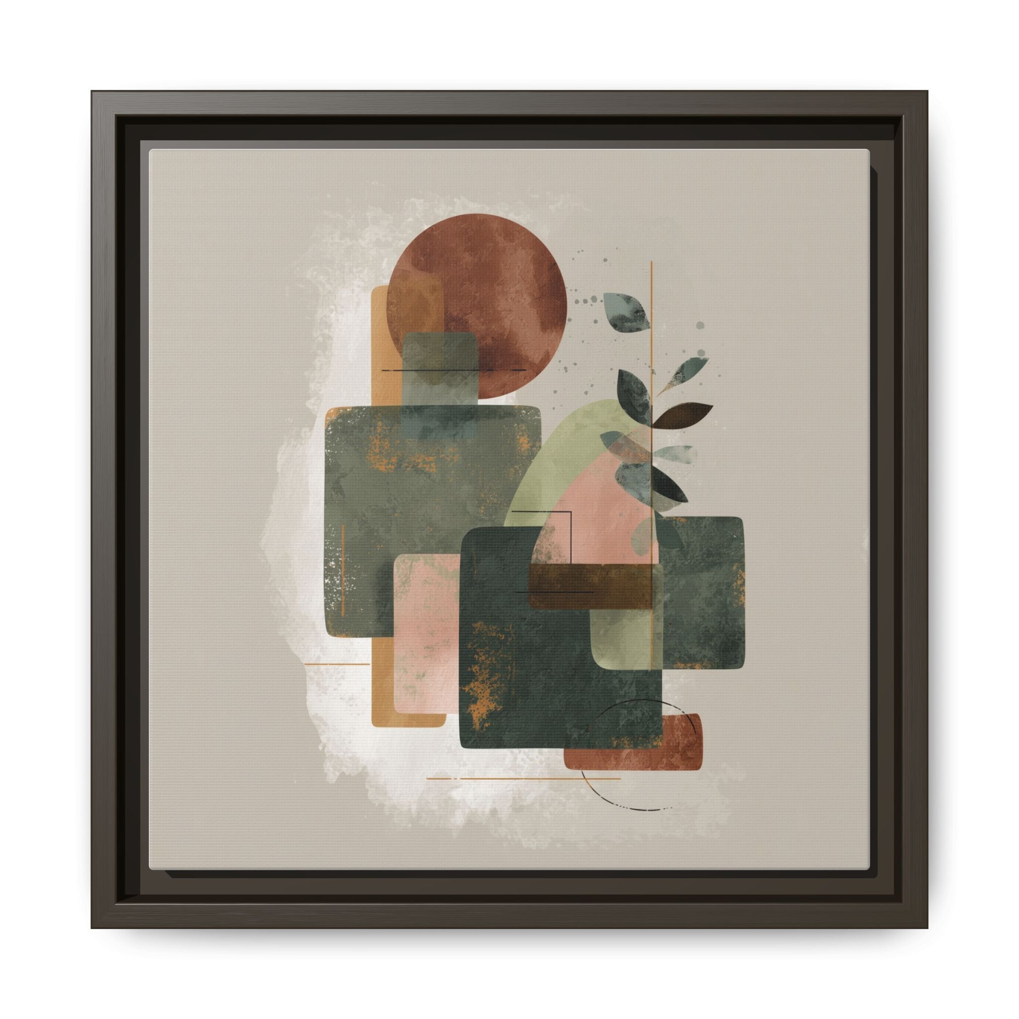 Geometric Harmony: Abstract Watercolor Composition, Mid-Century Modern Design, Organic Shapes   |   Custom Orders Accepted