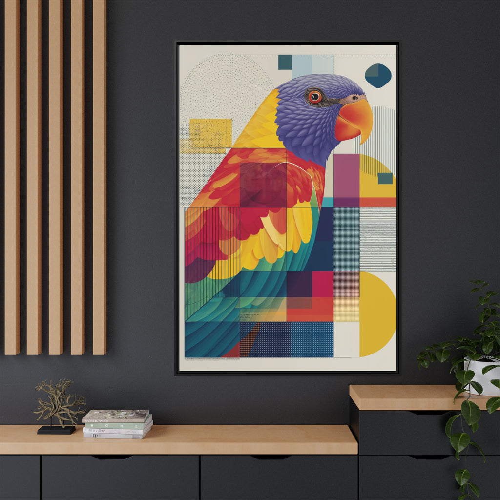 Prismatic Parrot: Geometric Deconstruction, Modern Abstract Art   |    Custom Orders Available
