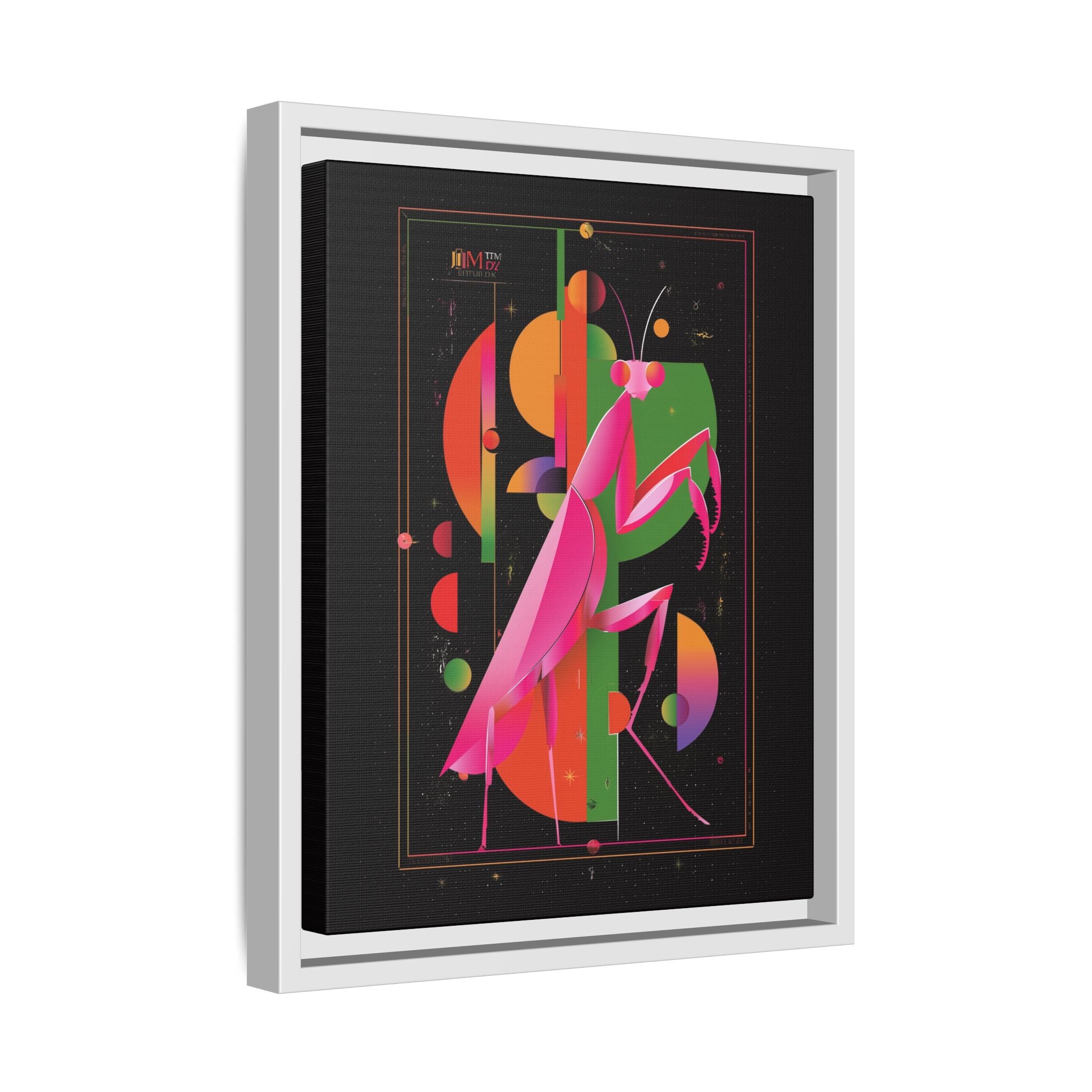 Cosmic Mantis Framed Print: Geometric Space Odyssey, Cubist Insect Illustration   |  Personalized & Custom Orders Available