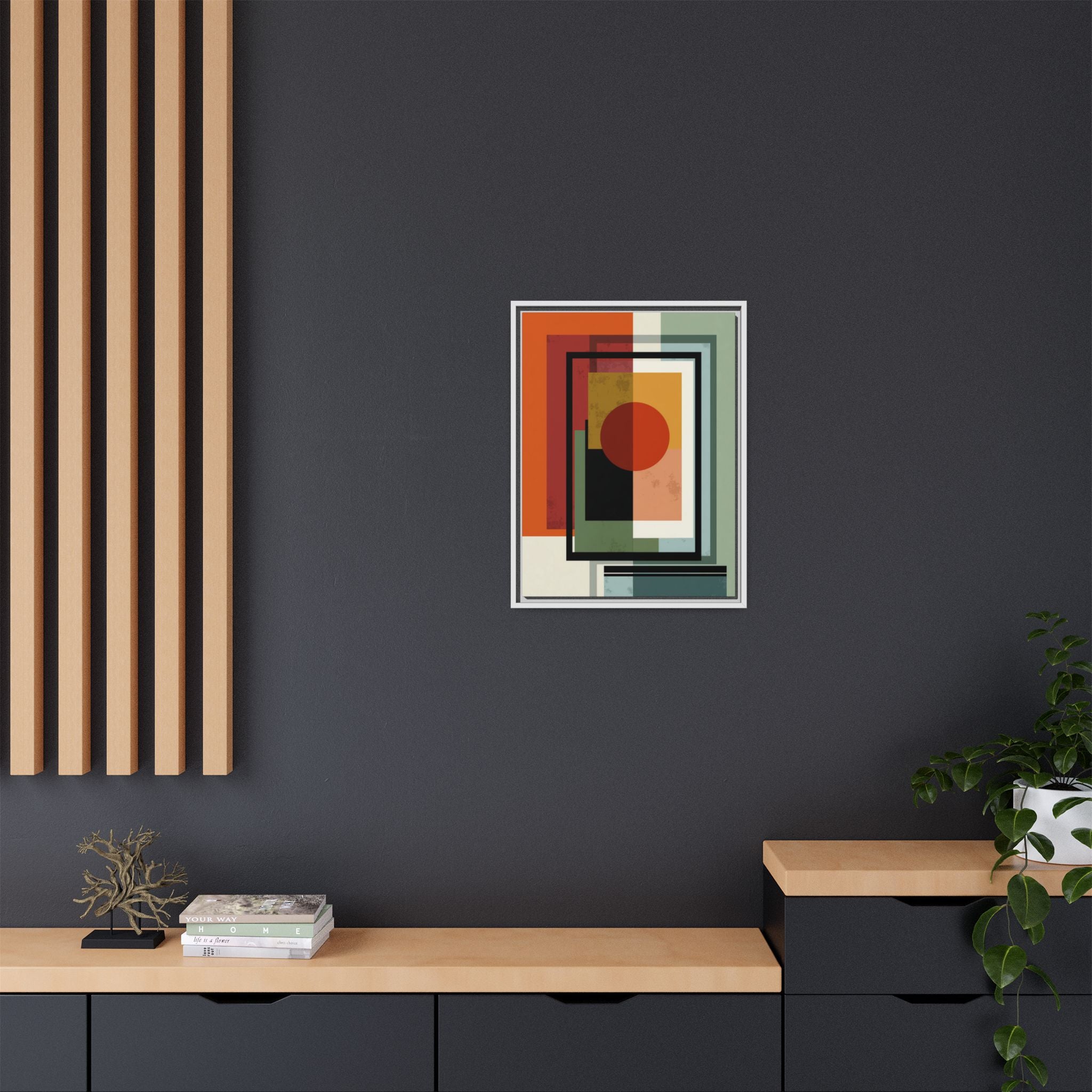 Geometric Harmonies: Mid-Century Modern Composition, Constructivist Inspiration, Abstract Rectangular Interplay   |   Custom Orders Accepted