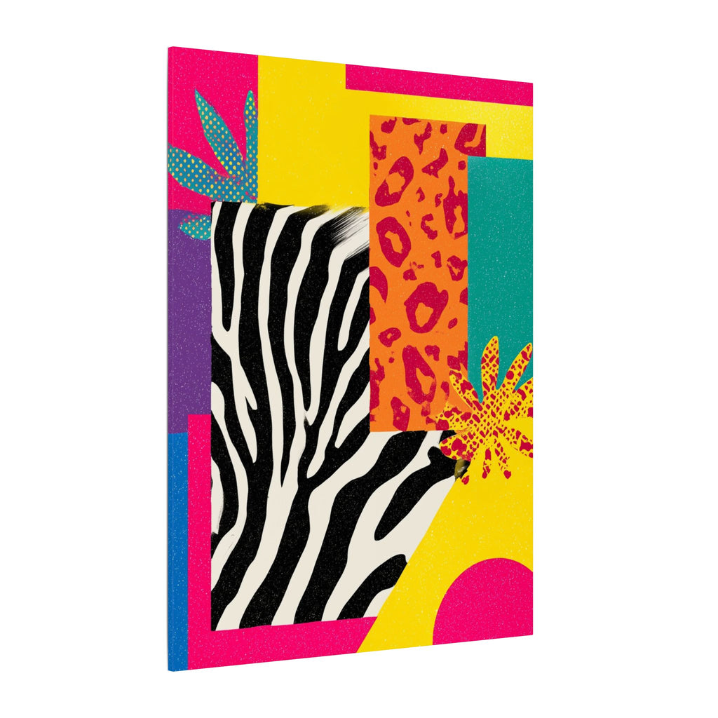 Copy of Pop Geometry: Zebra Leopard Fusion, Geometric Color Block, Modern Abstract Design   |   Custom Orders Accepted