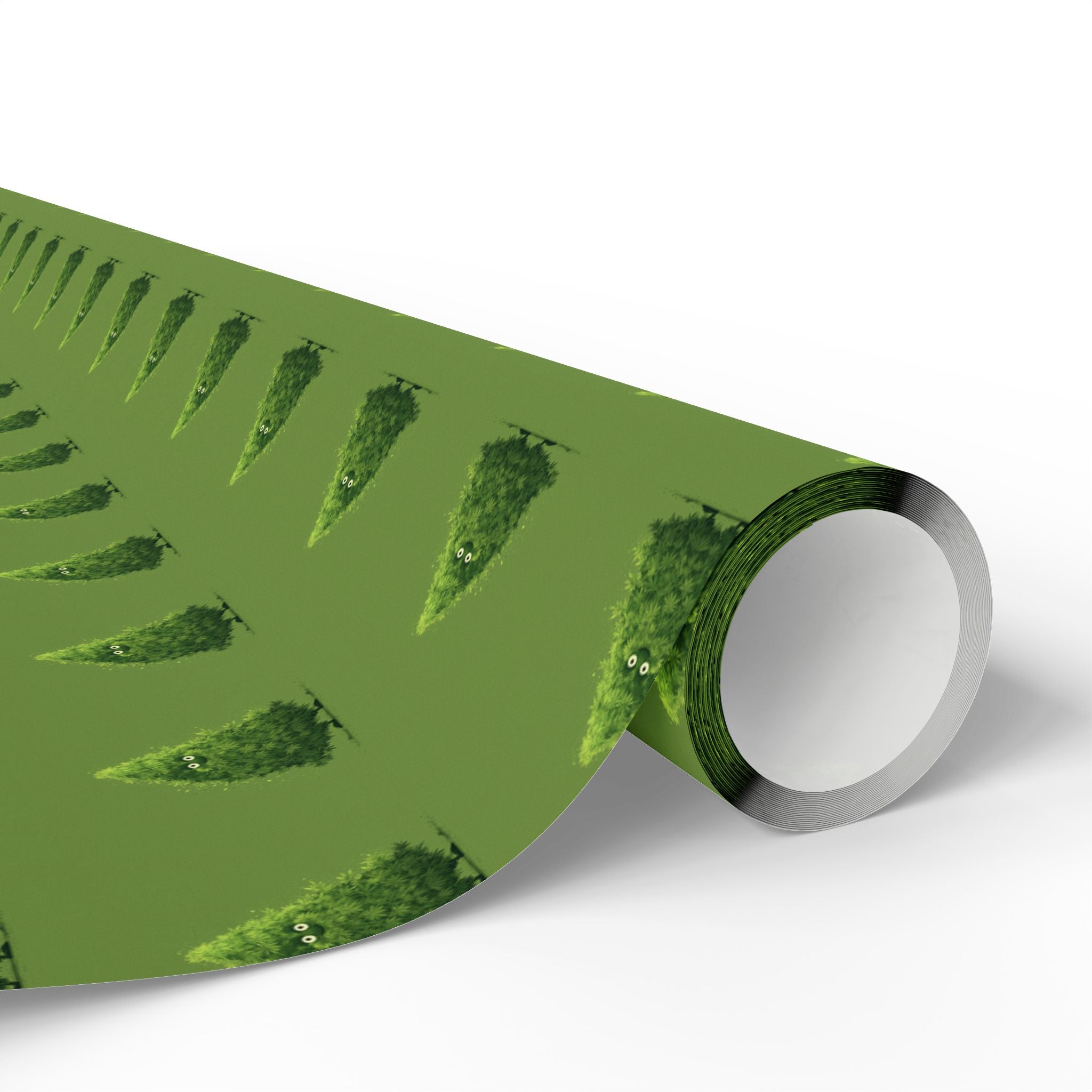 Cute Marijuana Bud Christmas Tree Festive Wrapping Paper - Gift Wrapping, Christmas, Birthday, Baby Shower, Jungle Theme