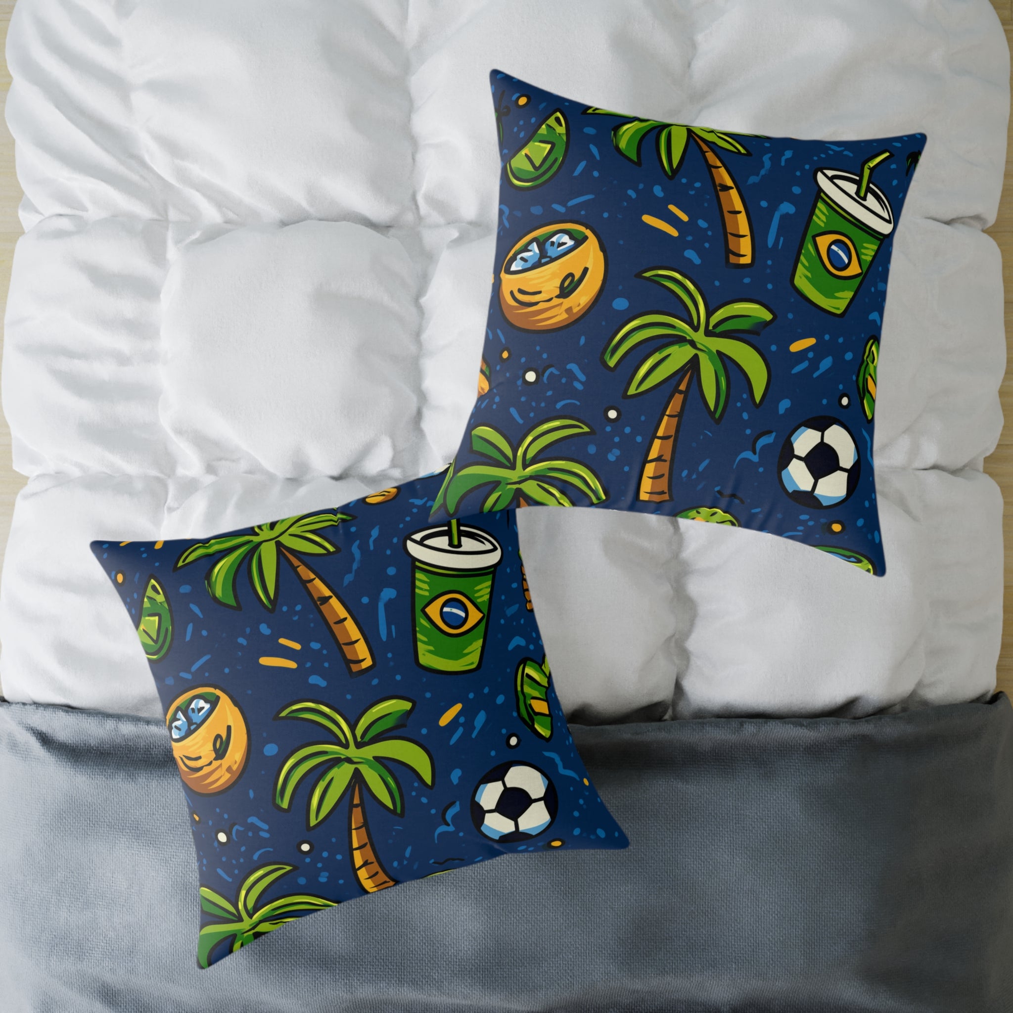 Brazil-Themed Square Poly Canvas Pillow, Boho Decorative Cushion, Living Room Accent, Gift for Nature Lovers, Eco-Friendly [...]