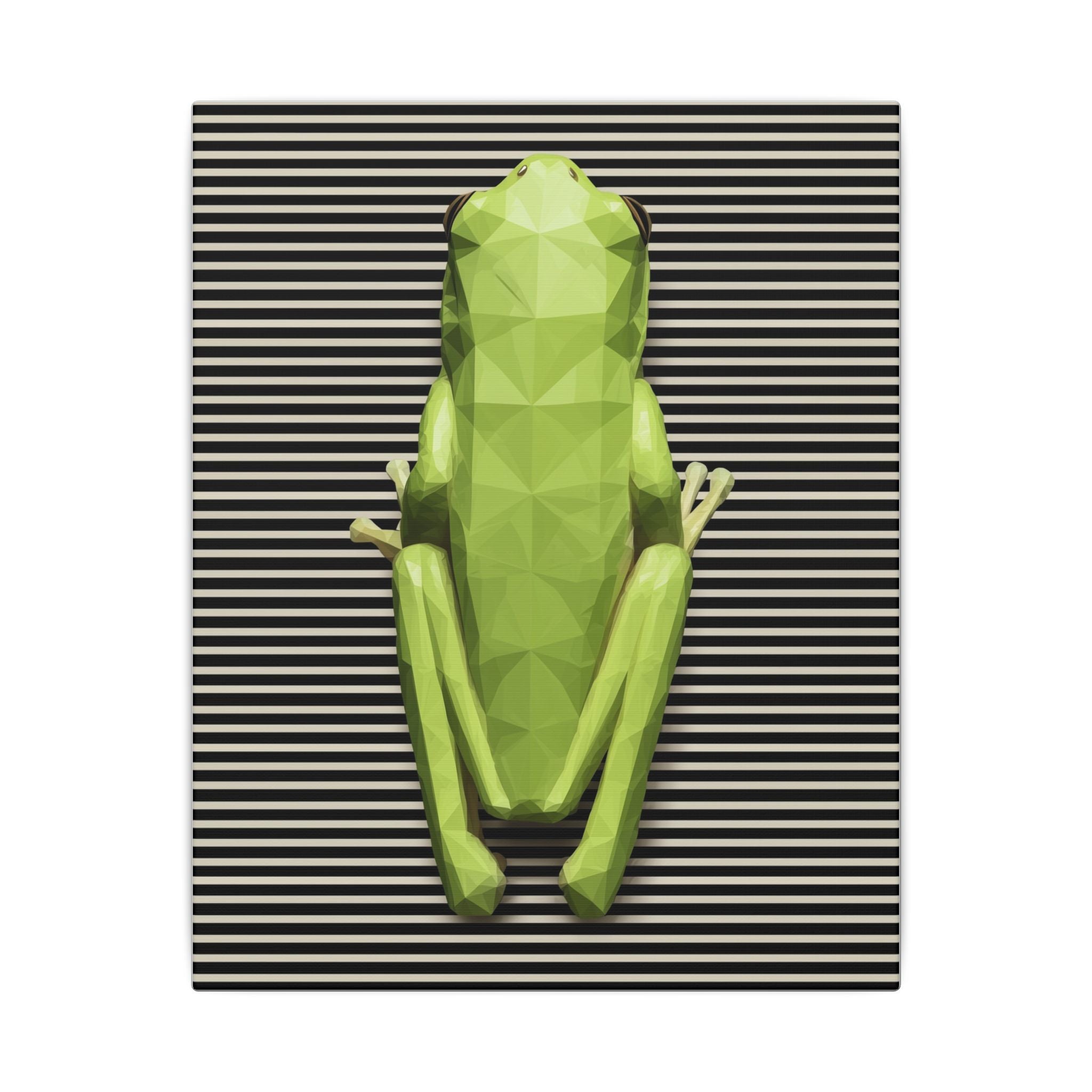 Geometric Frog: Low-Poly Design, Digital Art Amphibian   |    Custom Orders Available