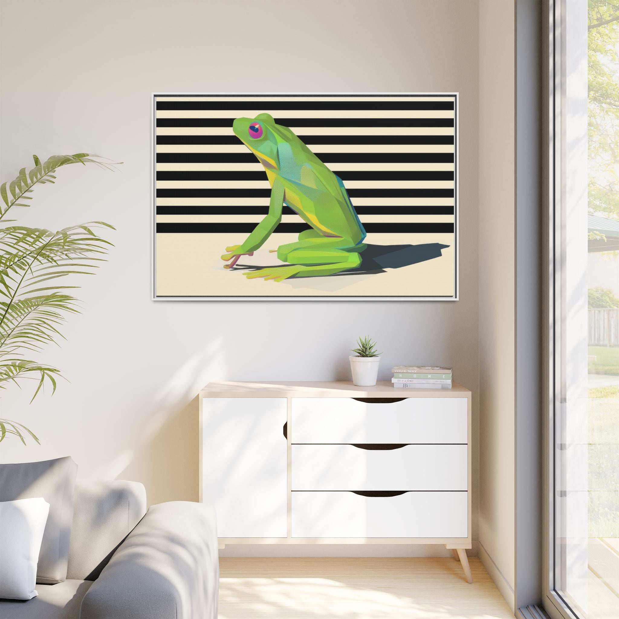 Geometric Amphibian: Stylized Frog Design, Modern Minimalist Art Print   |    Custom Orders Available