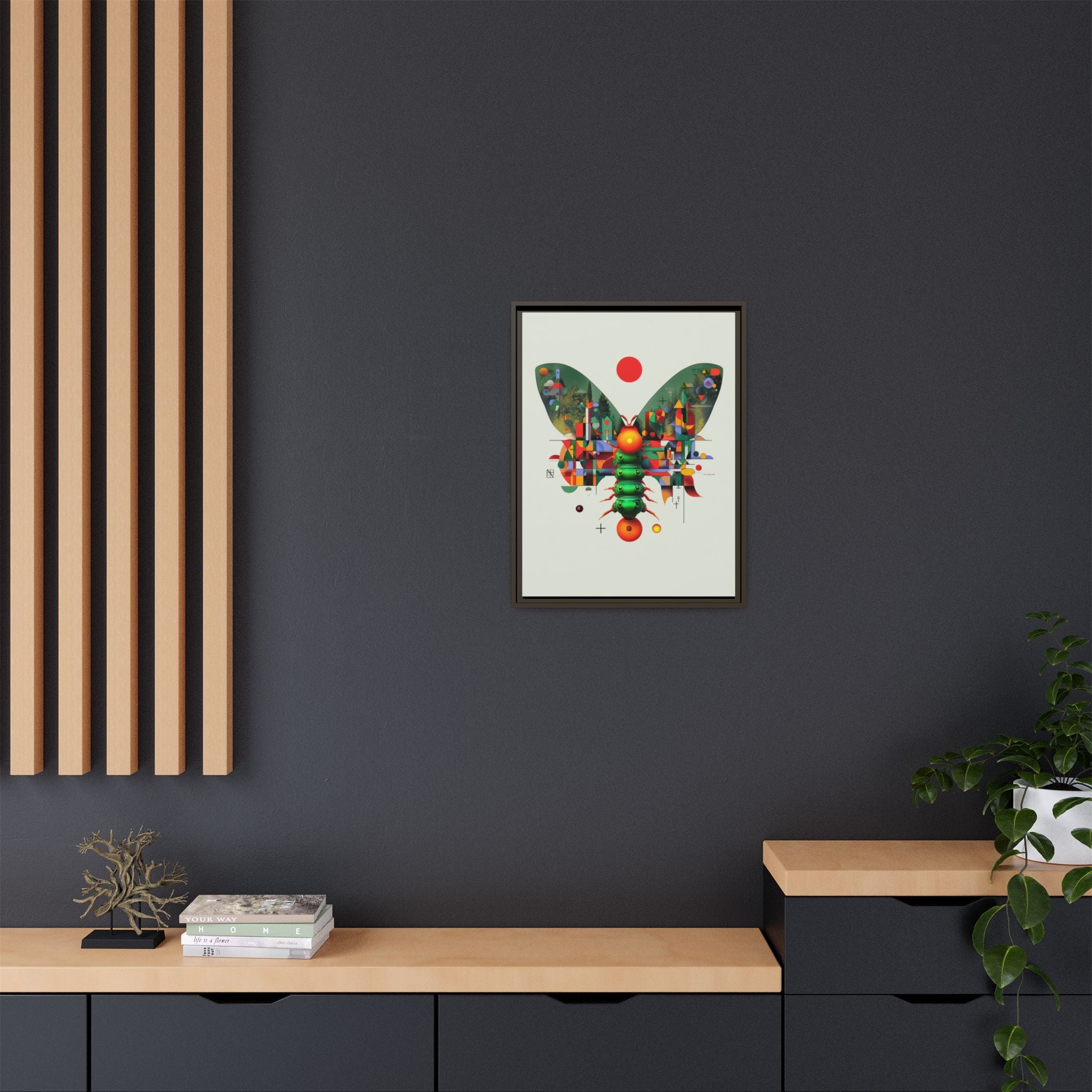 Digital Butterfly Framed Print, Cubist Architectural Abstraction   |  Personalized & Custom Orders Available