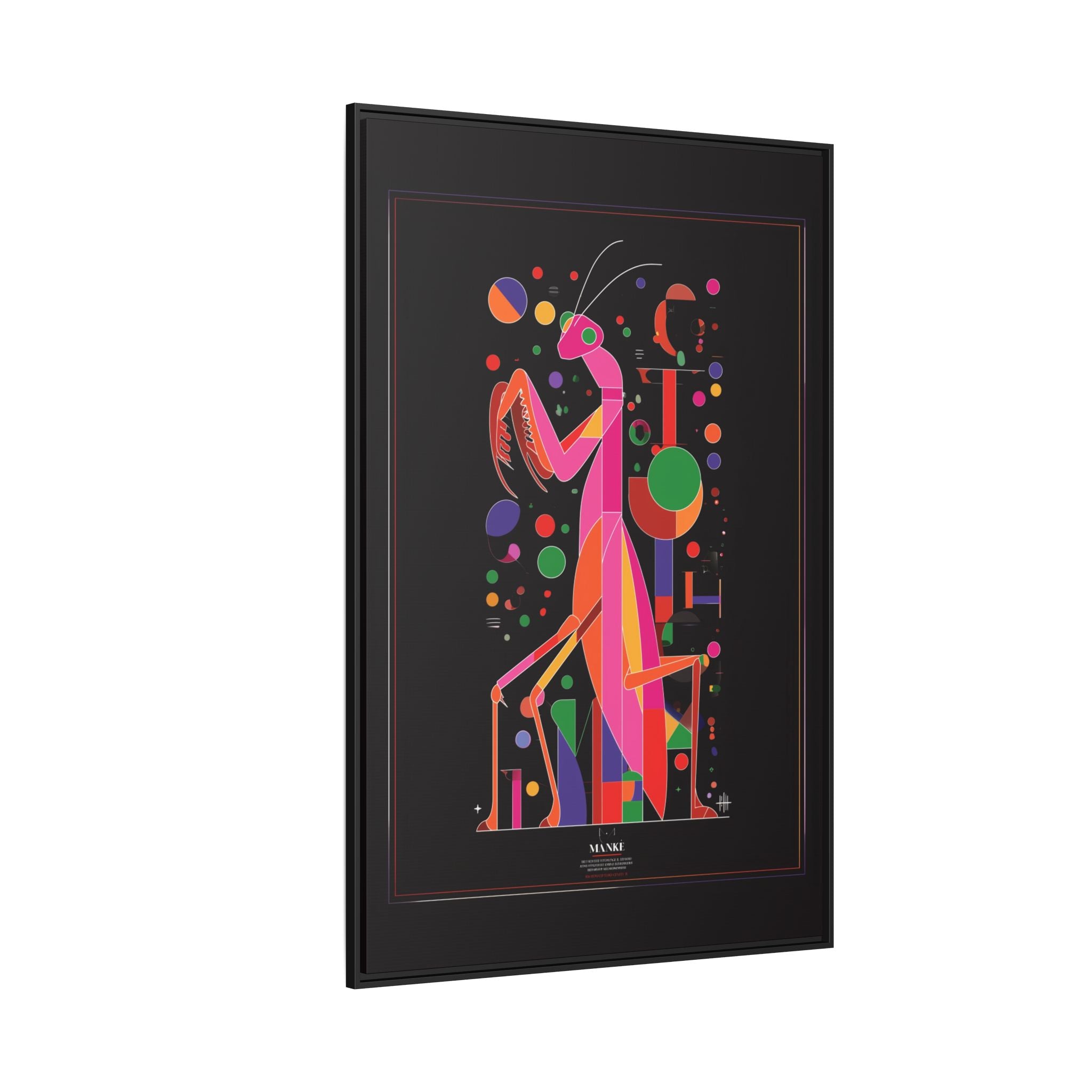 MANKE: Geometric Praying Mantis, Cubist Color Block Design   |    Custom Orders Available