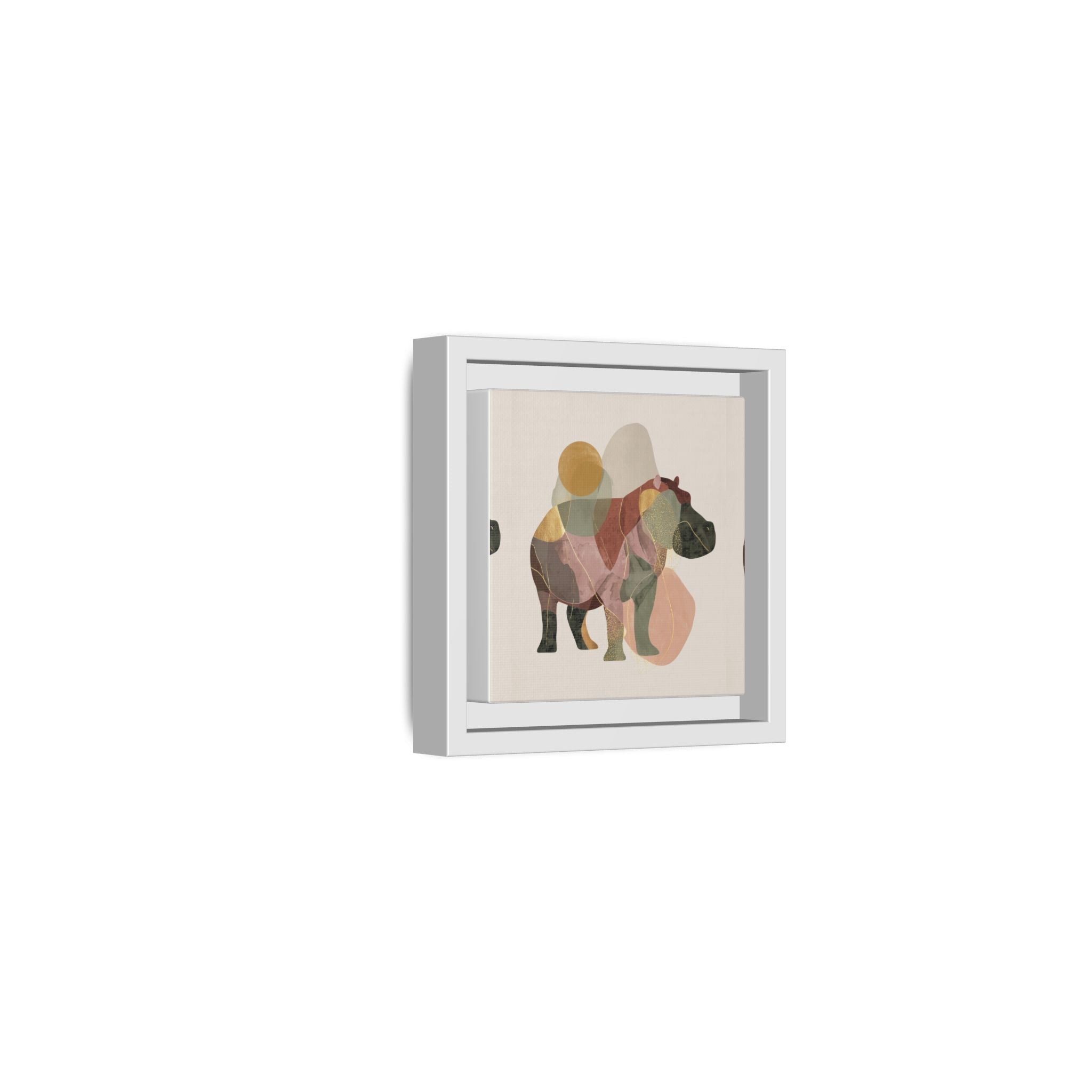 Geometric Harmony: Abstract Hippo Silhouette, Modern Minimalist Animal Art   |    Custom Orders Available