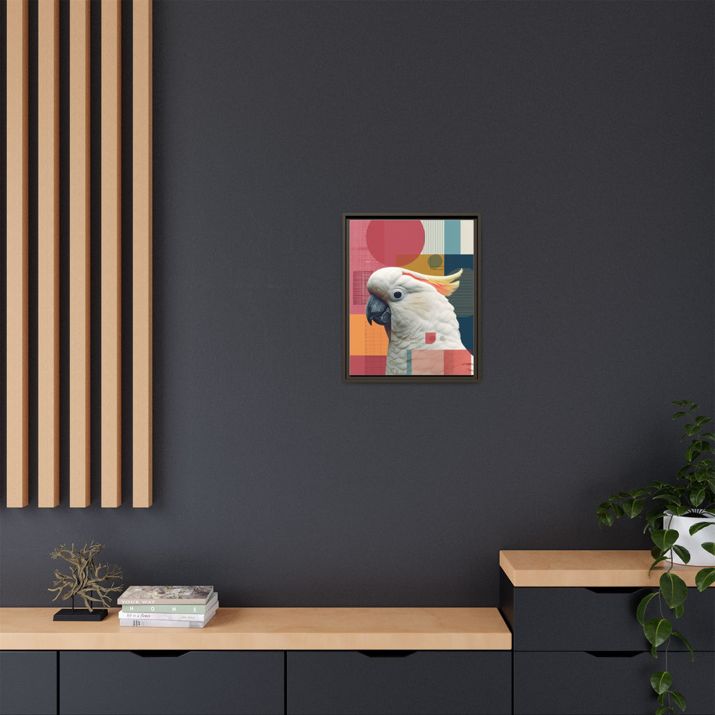 Cockatoo in Geometry: Mid-Century Modern Wildlife Art, Photorealistic Nature Print   |    Custom Orders Available
