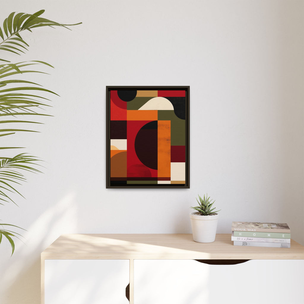 Geometric Convergence: Abstract Bauhaus Design, Constructivist Color Blocks, Architectural Art Composition   |   Custom Orders Accepted