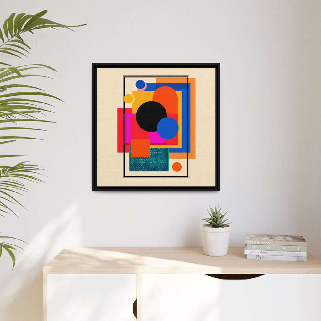 Geometric Harmony: Abstract Color Blocks, Mid-Century Modern Design, Minimalist Art Composition   |   Custom Orders Accepted
