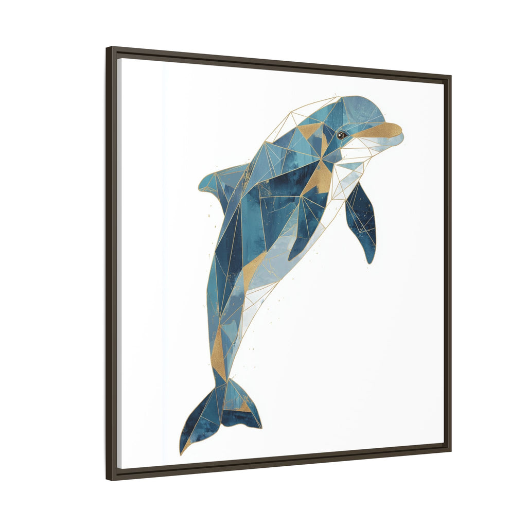 Oceanic Geometry: Dolphin in Blue Polygons, Modern Marine Art   |  Personalized & Custom Orders Available