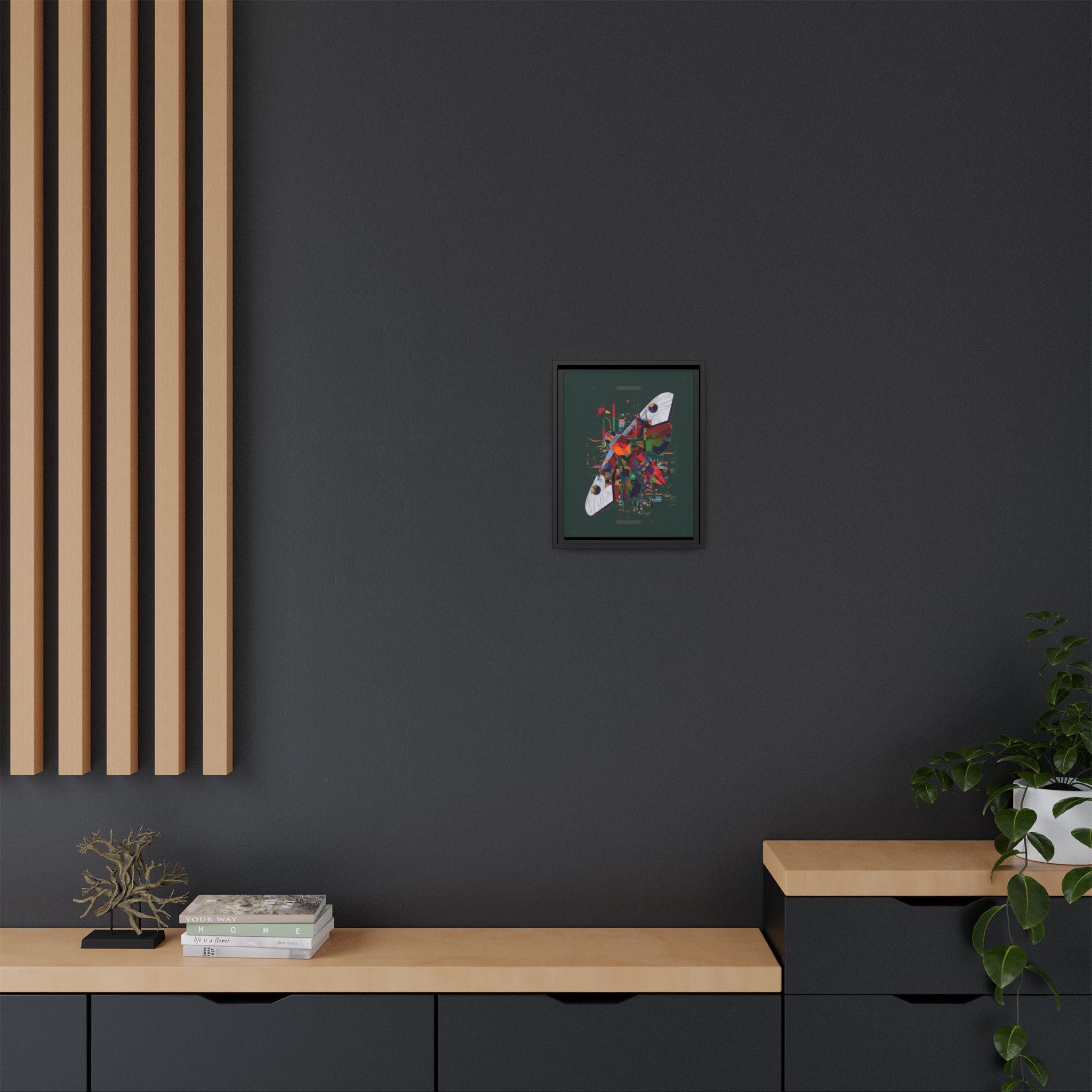 Digital Metamorphosis Framed Print: Geometric Butterfly Abstrac, Cubist Technological   |  Personalized & Custom Orders Available