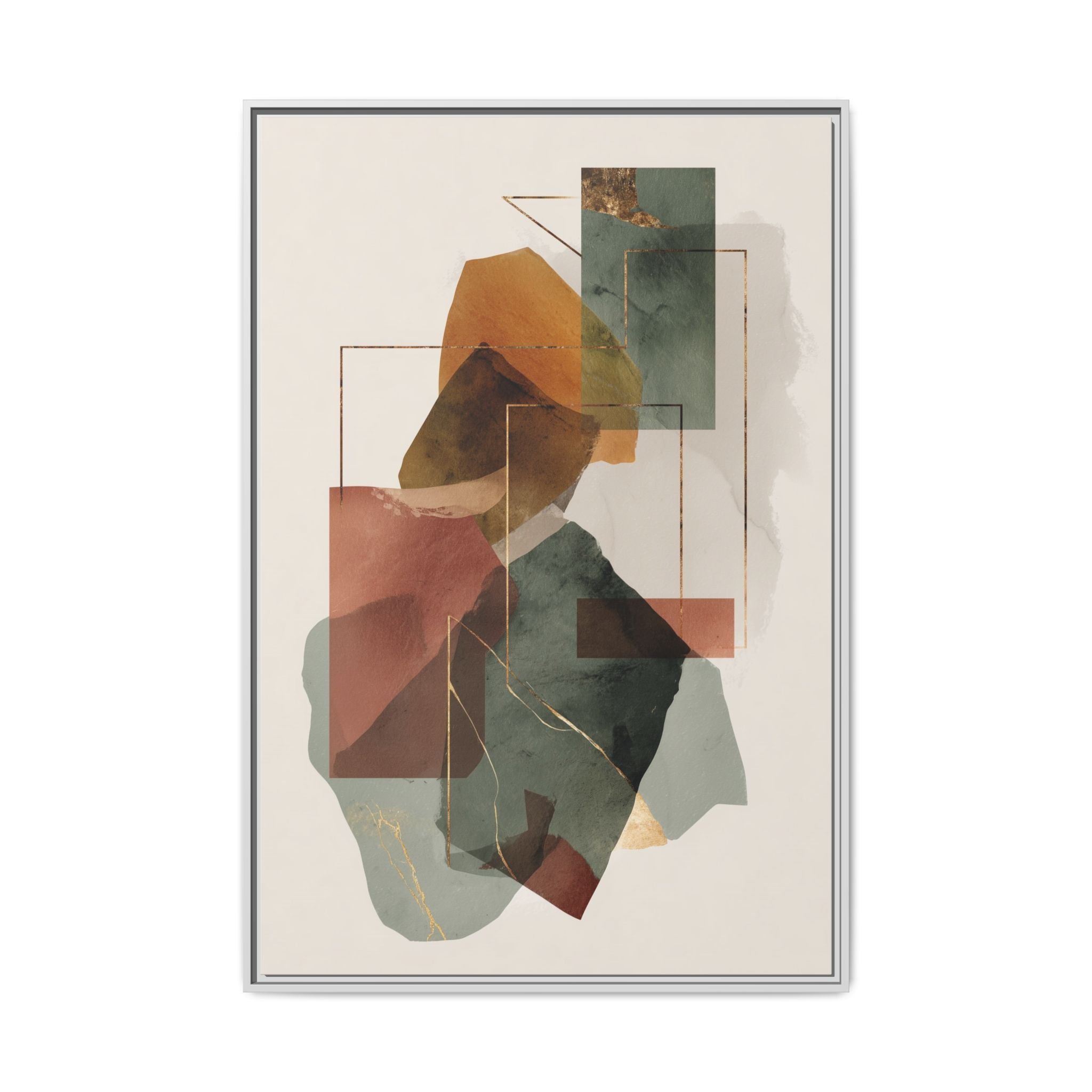 Harmonic Geometries: Architectural Abstraction, Earthy Palette, Minimalist Composition   |   Custom Orders Accepted