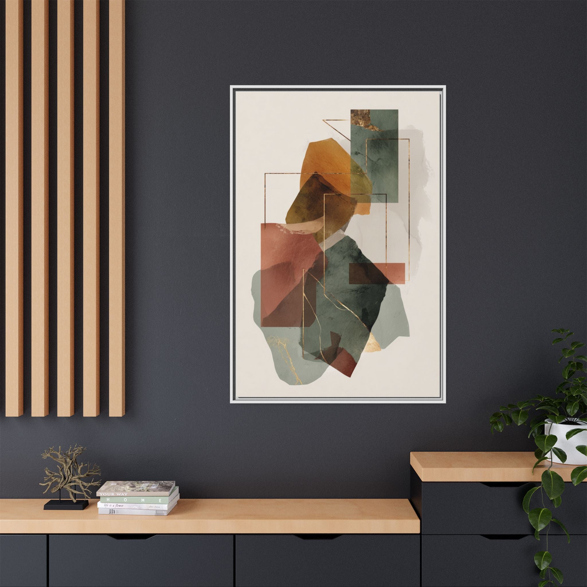 Harmonic Geometries: Architectural Abstraction, Earthy Palette, Minimalist Composition   |   Custom Orders Accepted