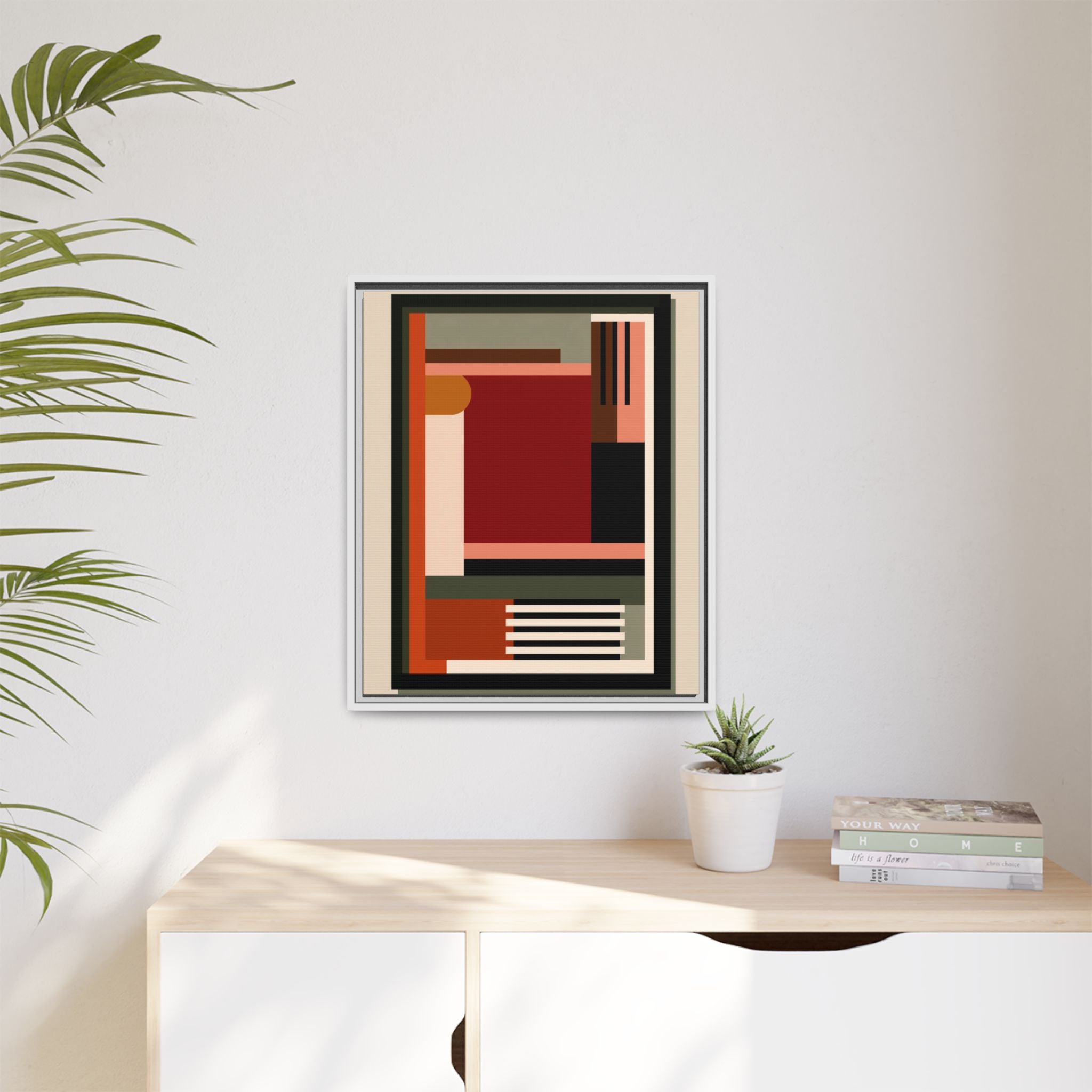 Architectural Geometries: Modern Abstract Composition, Bauhaus-Inspired Design, Geometric Color Blocking   |   Custom Orders Accepted