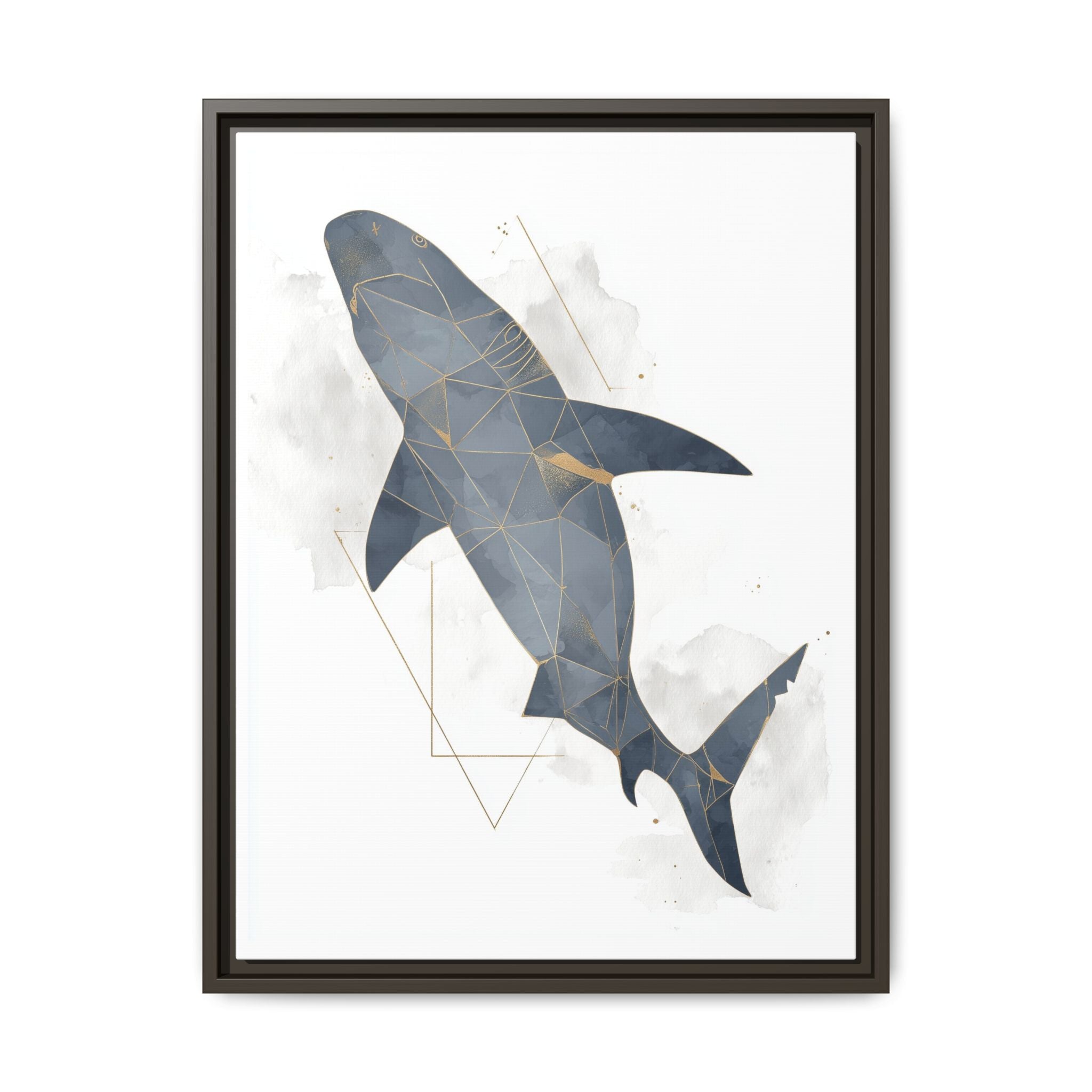 Aquatic Geometry: Shark Polygon Abstraction, Oceanic Digital Art   |  Personalized & Custom Orders Available
