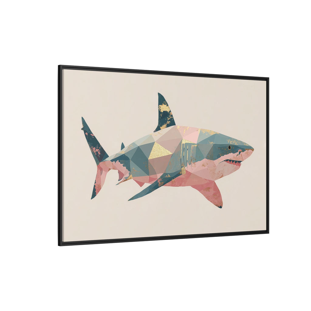 Geometric Shark Spectrum: Polygonal Marine Predator, Abstract Metallic Design   |  Personalized & Custom Orders Available