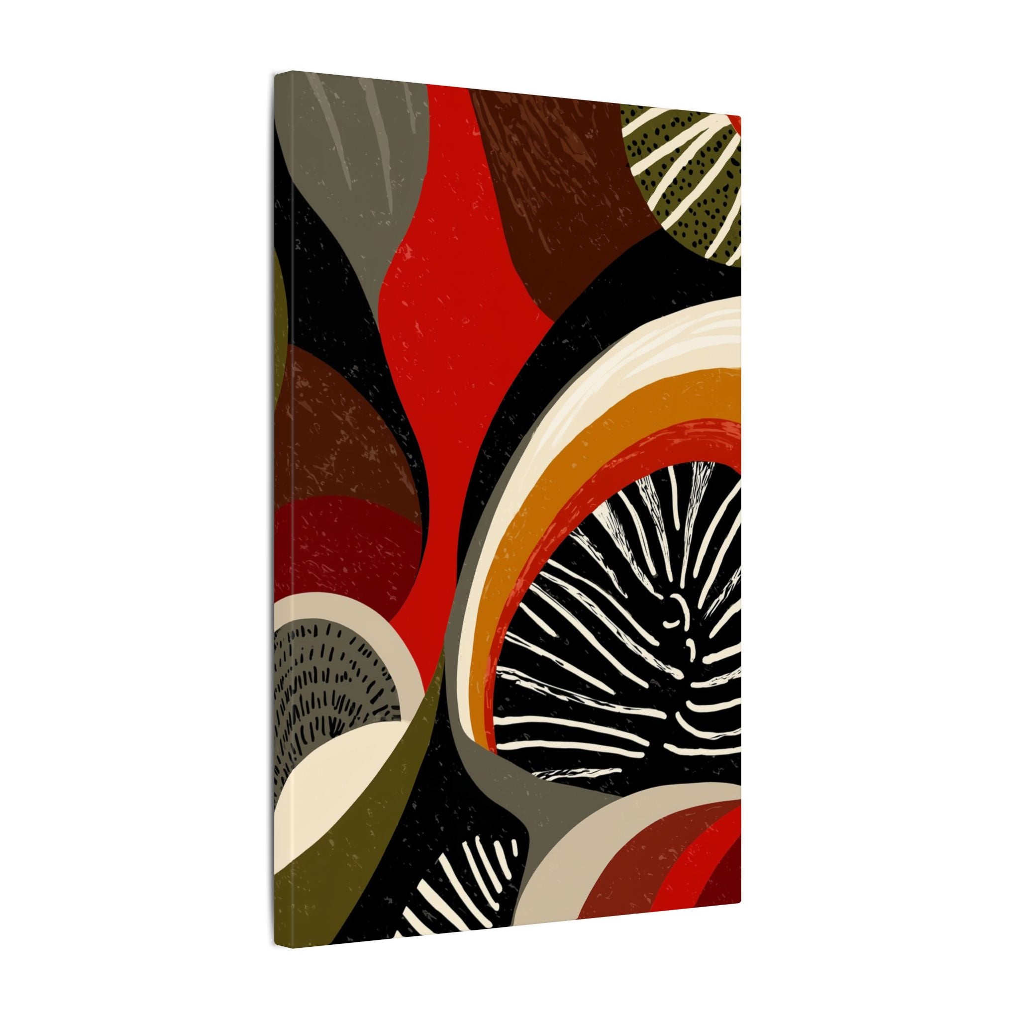 Harmonic Convergence: Organic Geometry, Mid-Century Modern Abstract, Earthy Palette Composition   |   Custom Orders Accepted